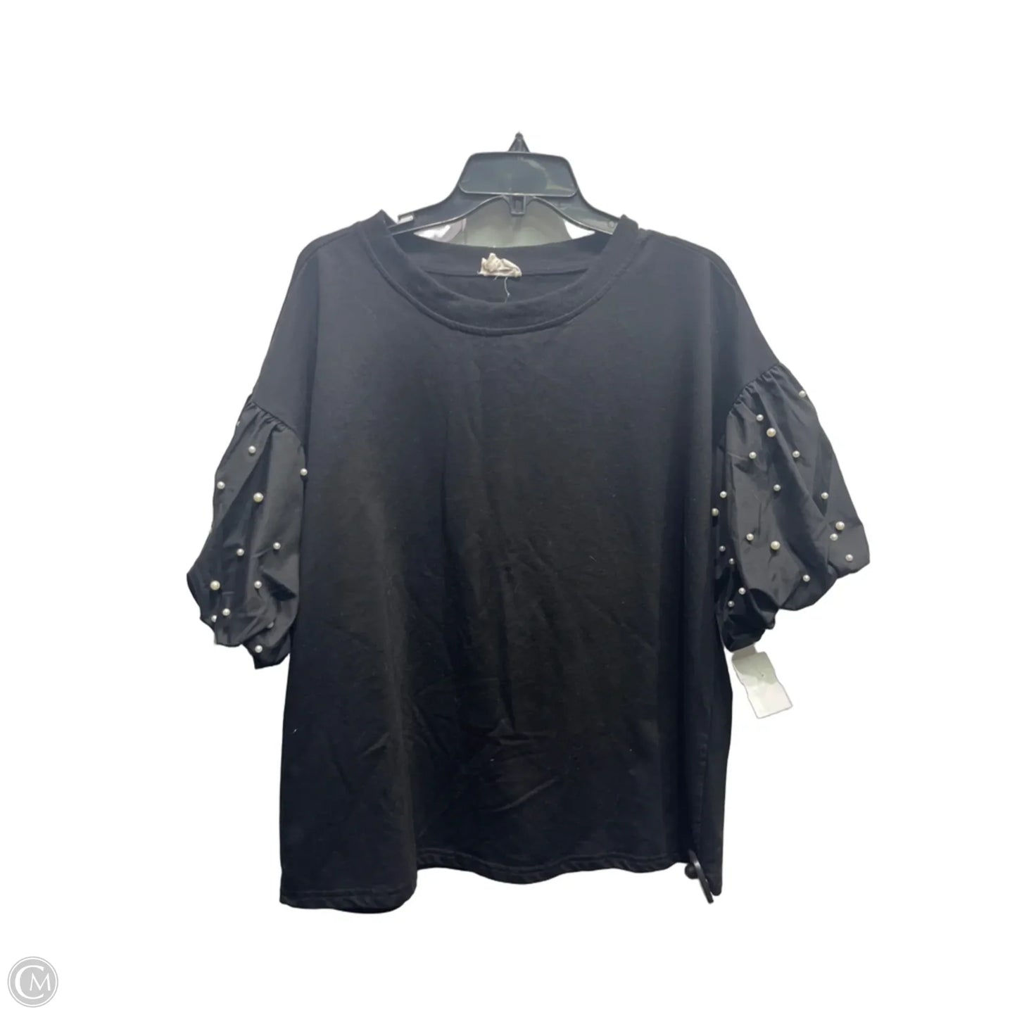 Top Short Sleeve By Bibi In Black, Size: Xl