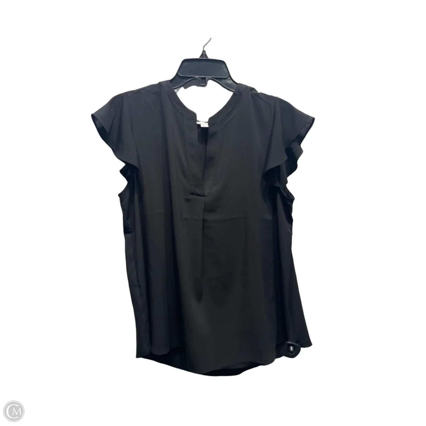 Top Short Sleeve By Calvin Klein In Black, Size: L