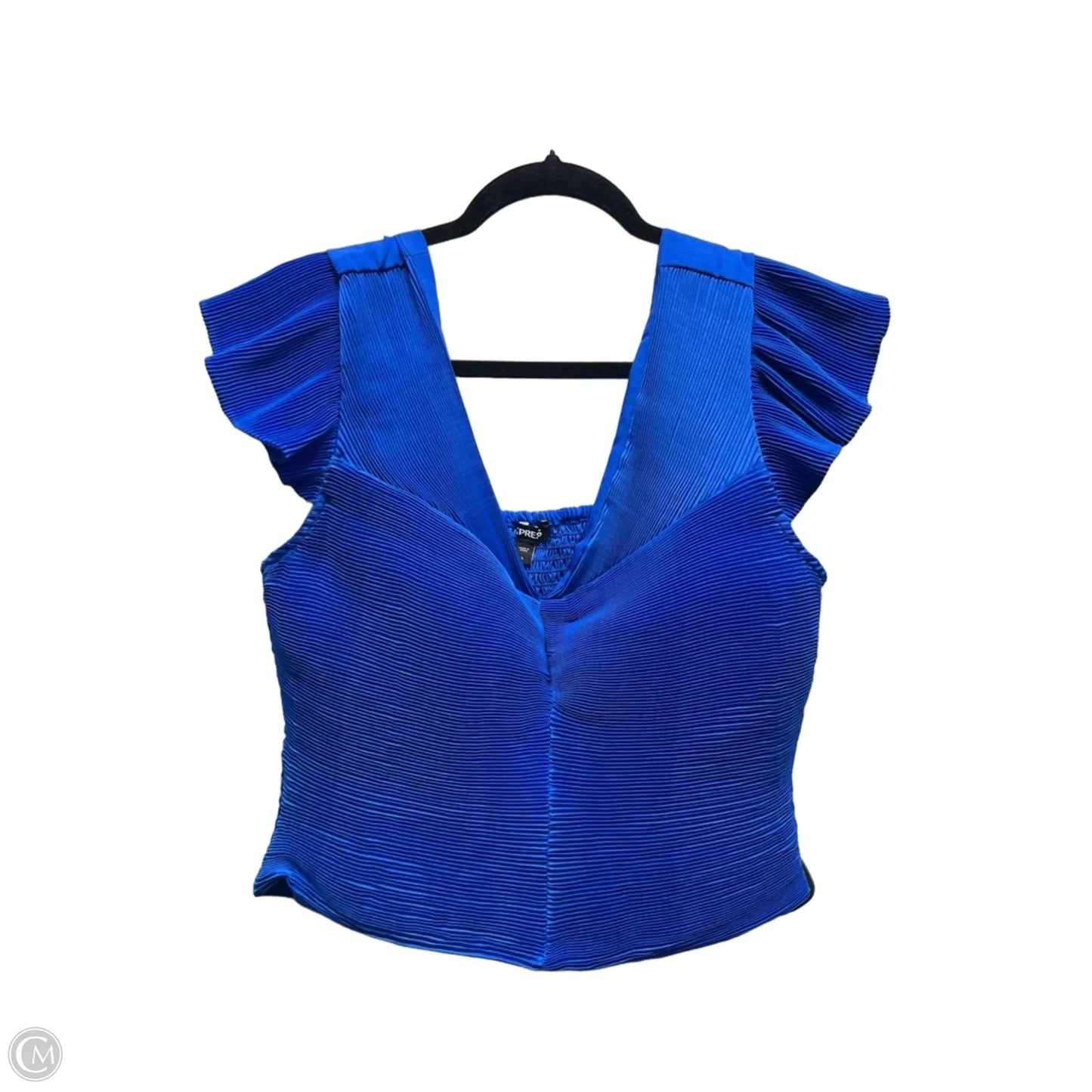 Top Short Sleeve By Express In Blue, Size: L