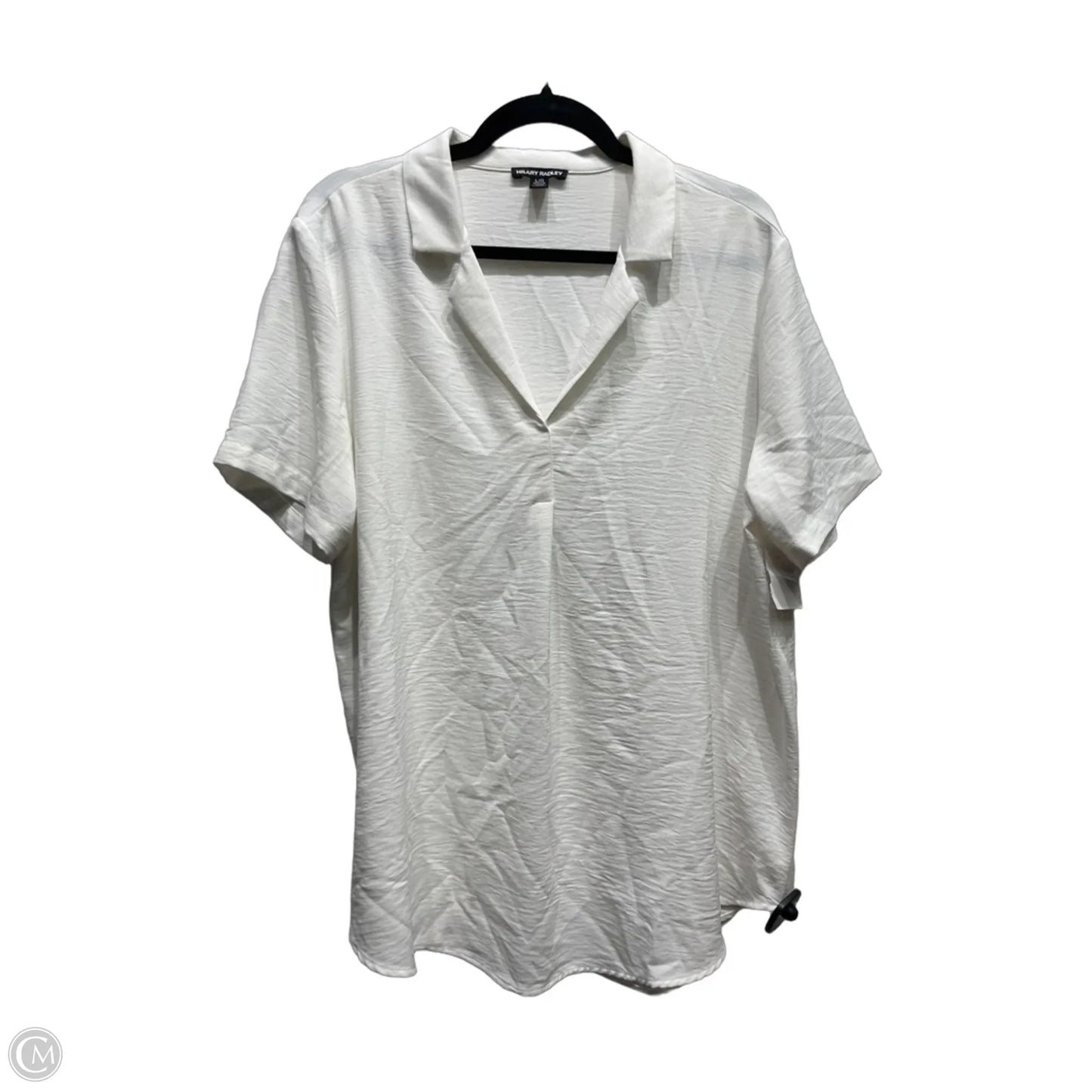 Top Short Sleeve By Hilary Radley In White, Size: L