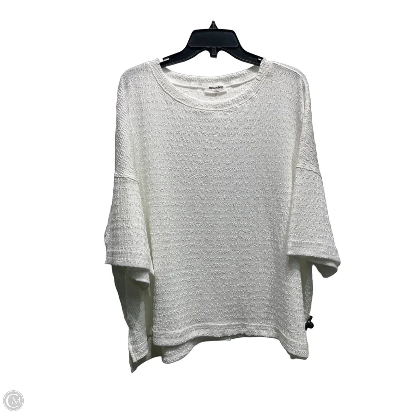 Top Short Sleeve By Mittoshop In White, Size: L