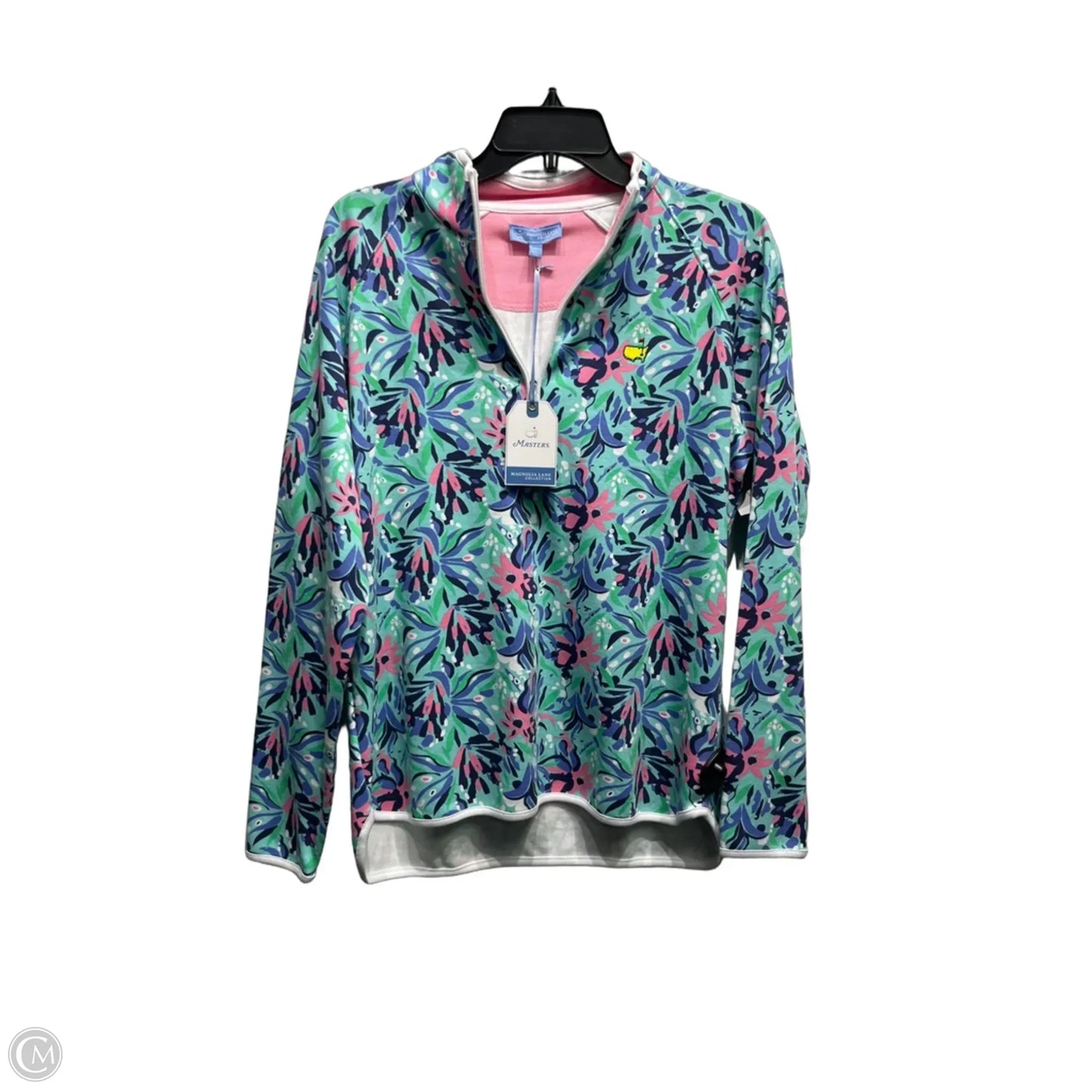 Top Long Sleeve By magnolia lane In Blue & Green, Size: L