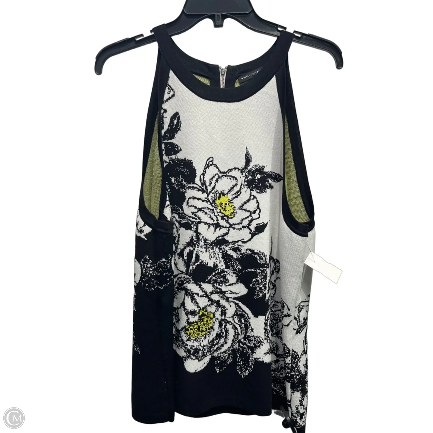 Top Sleeveless By White House Black Market In Black & Yellow, Size: Xl
