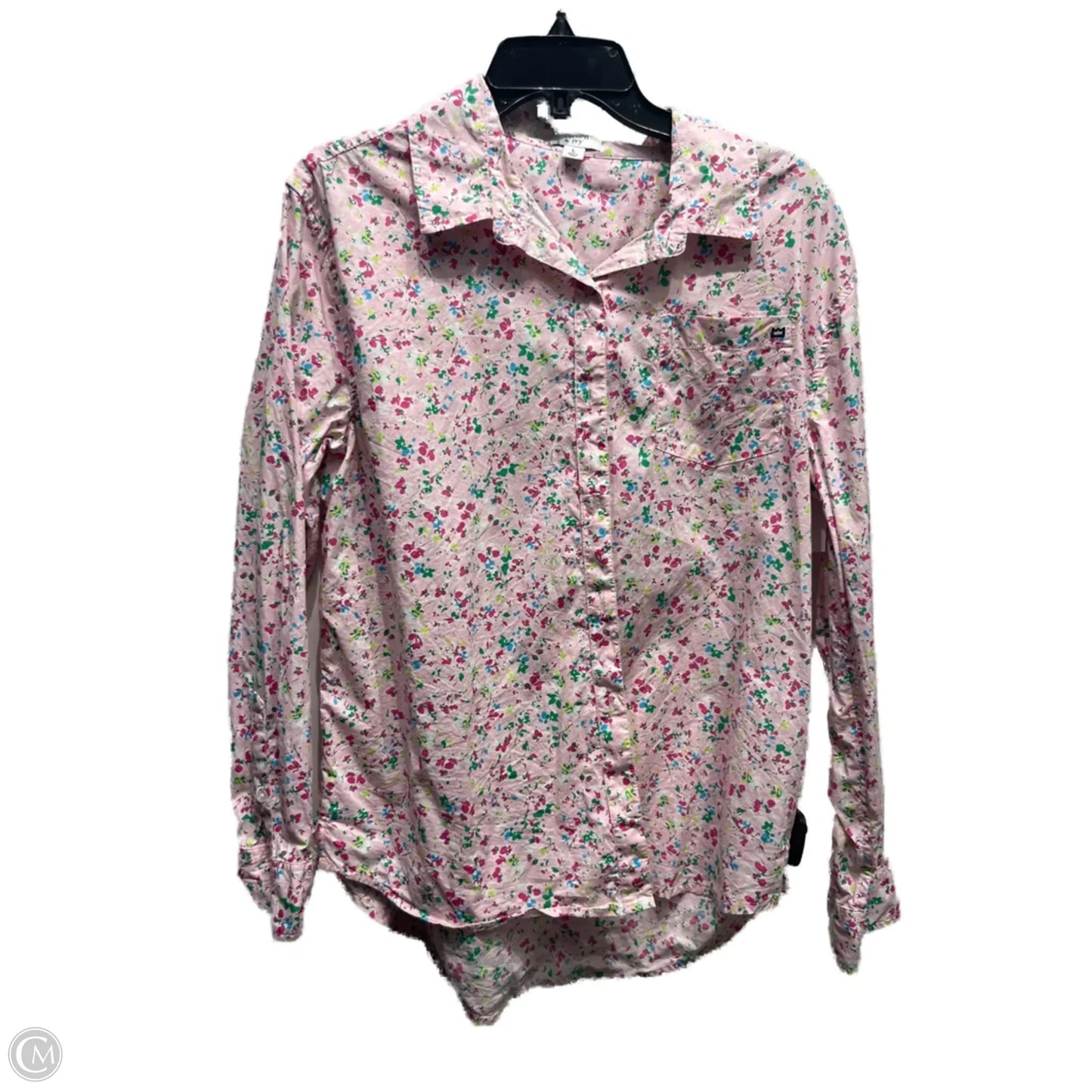 Top Long Sleeve By Crown And Ivy In Pink, Size: L