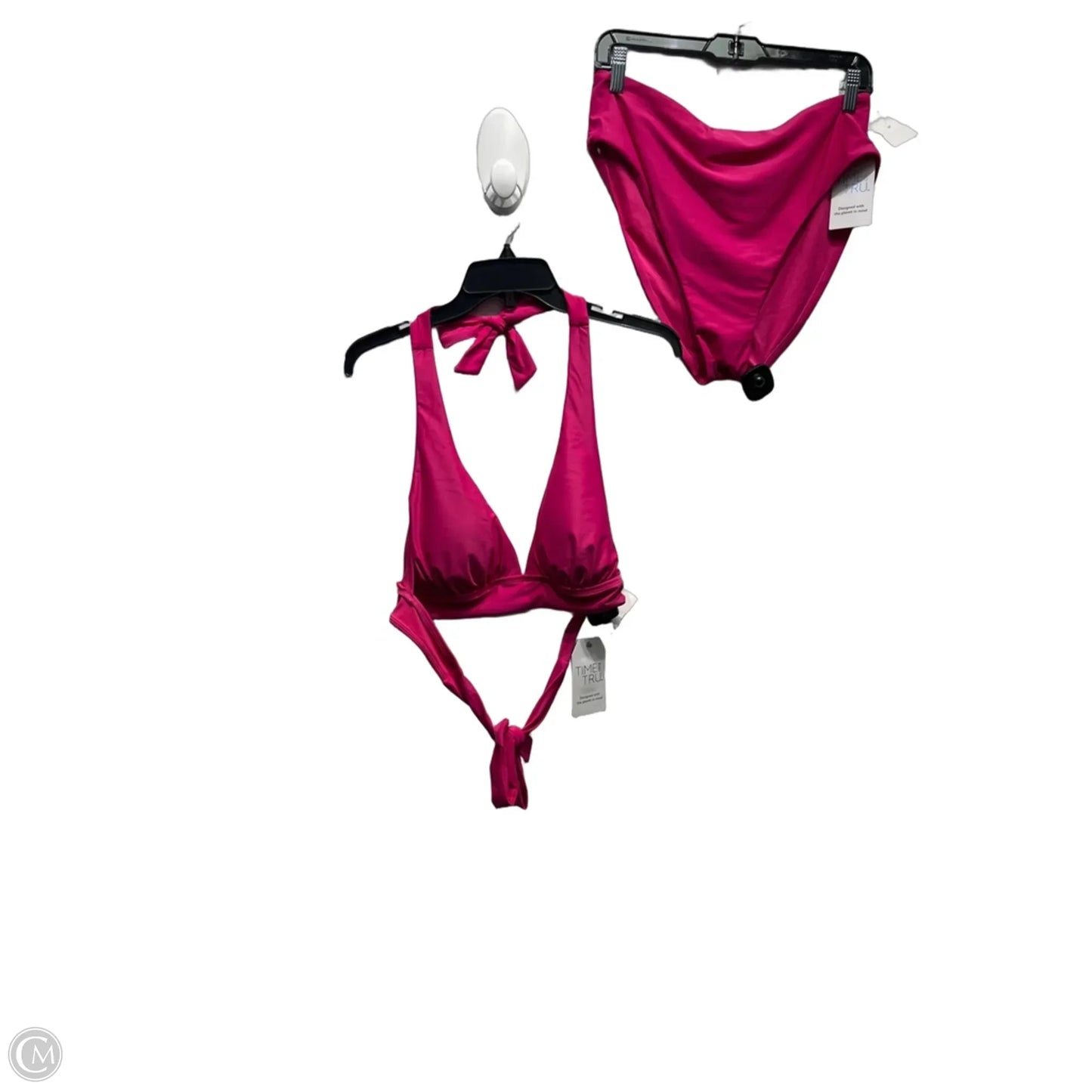 Swimsuit 2pc By Time And Tru In Pink, Size: L