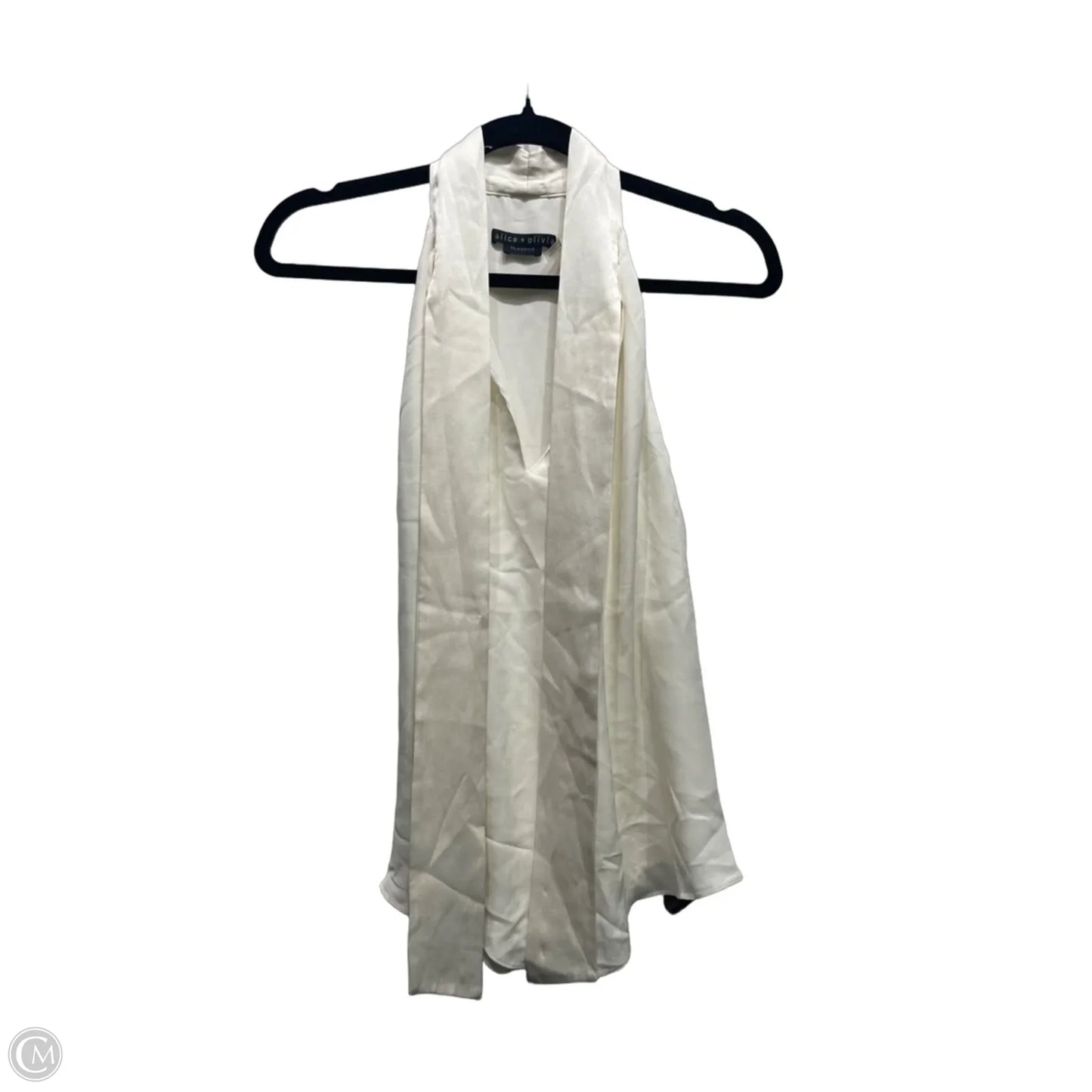 Top Sleeveless Designer By Alice + Olivia In Cream, Size: S