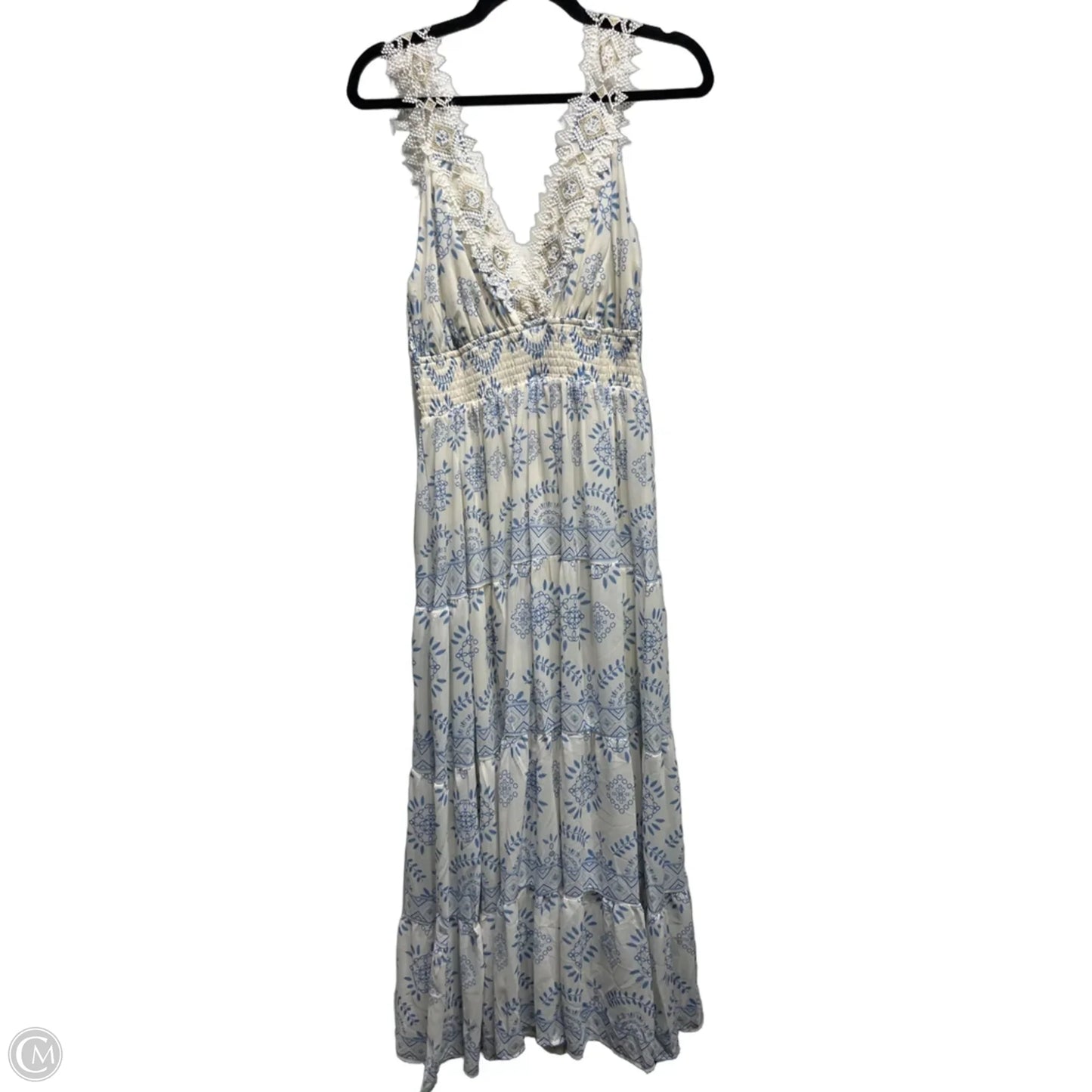 Dress Party Long By Flying Tomato In Blue & Cream, Size: L