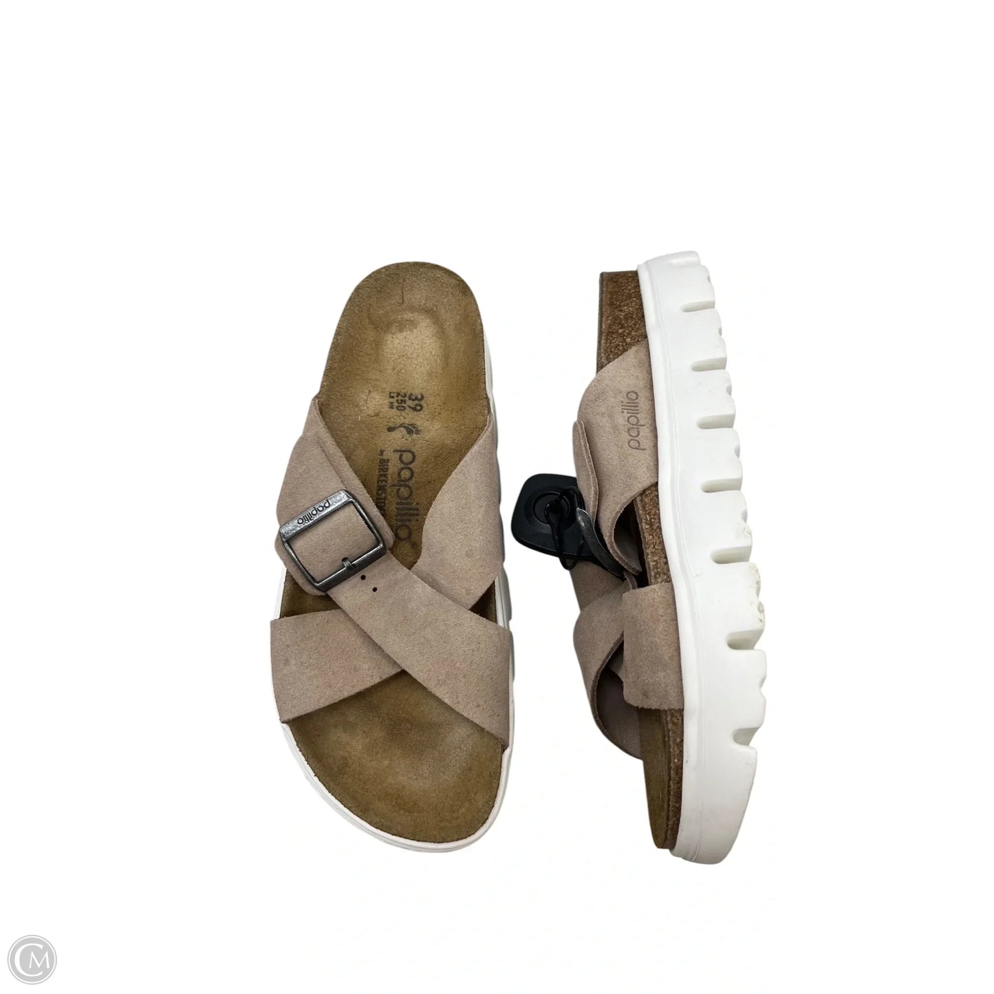 Sandals Flats By Birkenstock In Cream, Size: 8.5