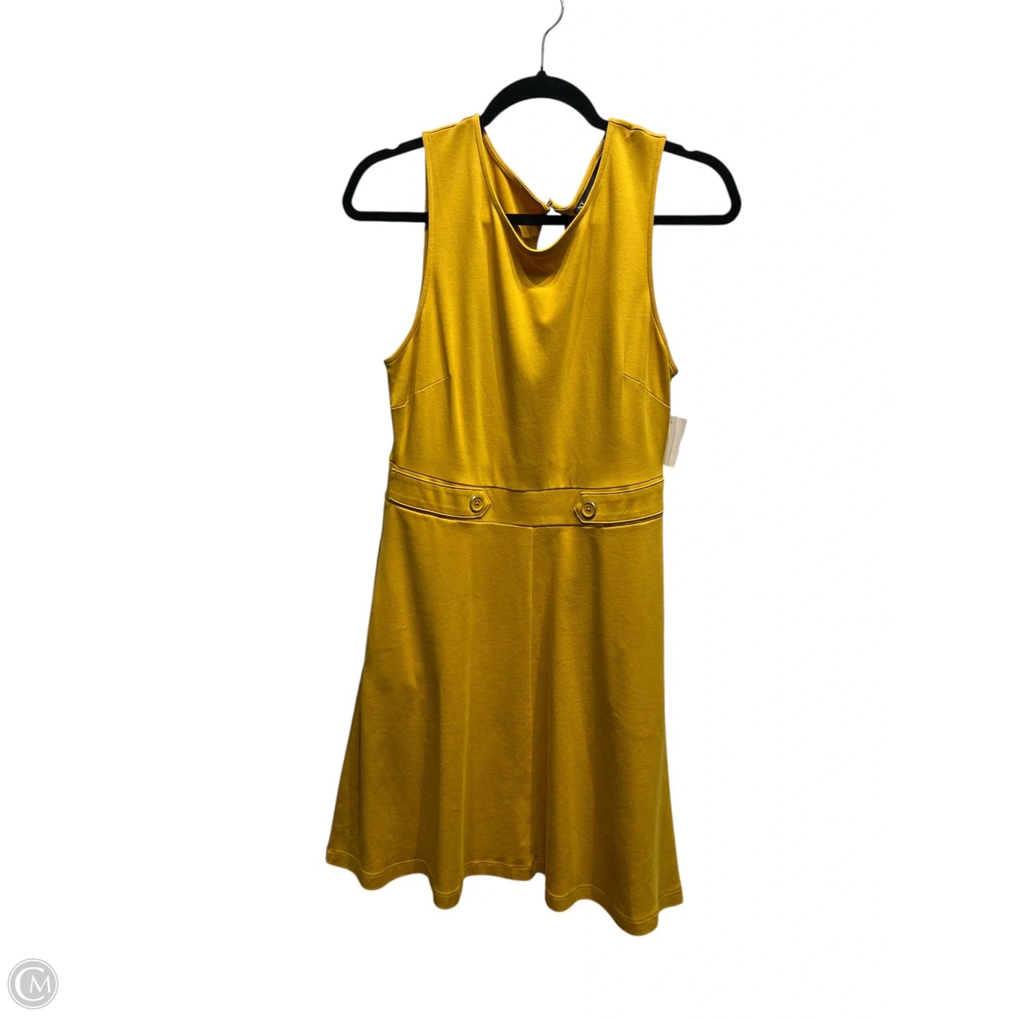 Dress Casual Short By New York And Co In Yellow, Size: M