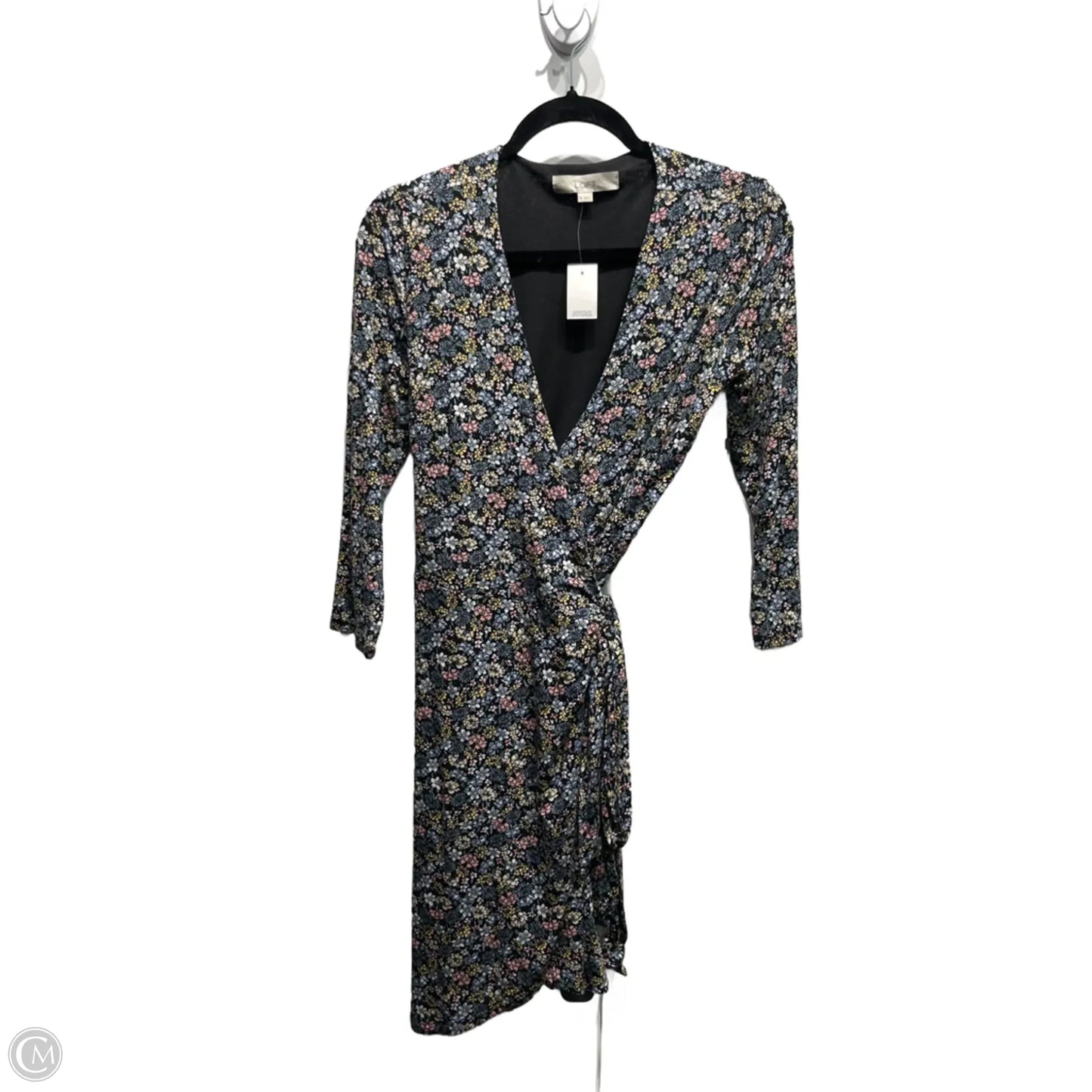 Dress Work By Loft In Black & Blue, Size: Xs
