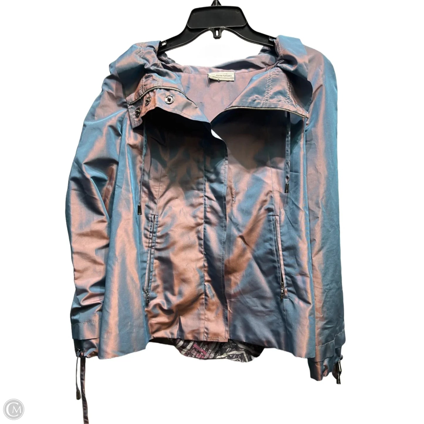 Jacket Luxury Designer By St John Collection In Blue & Pink, Size: M