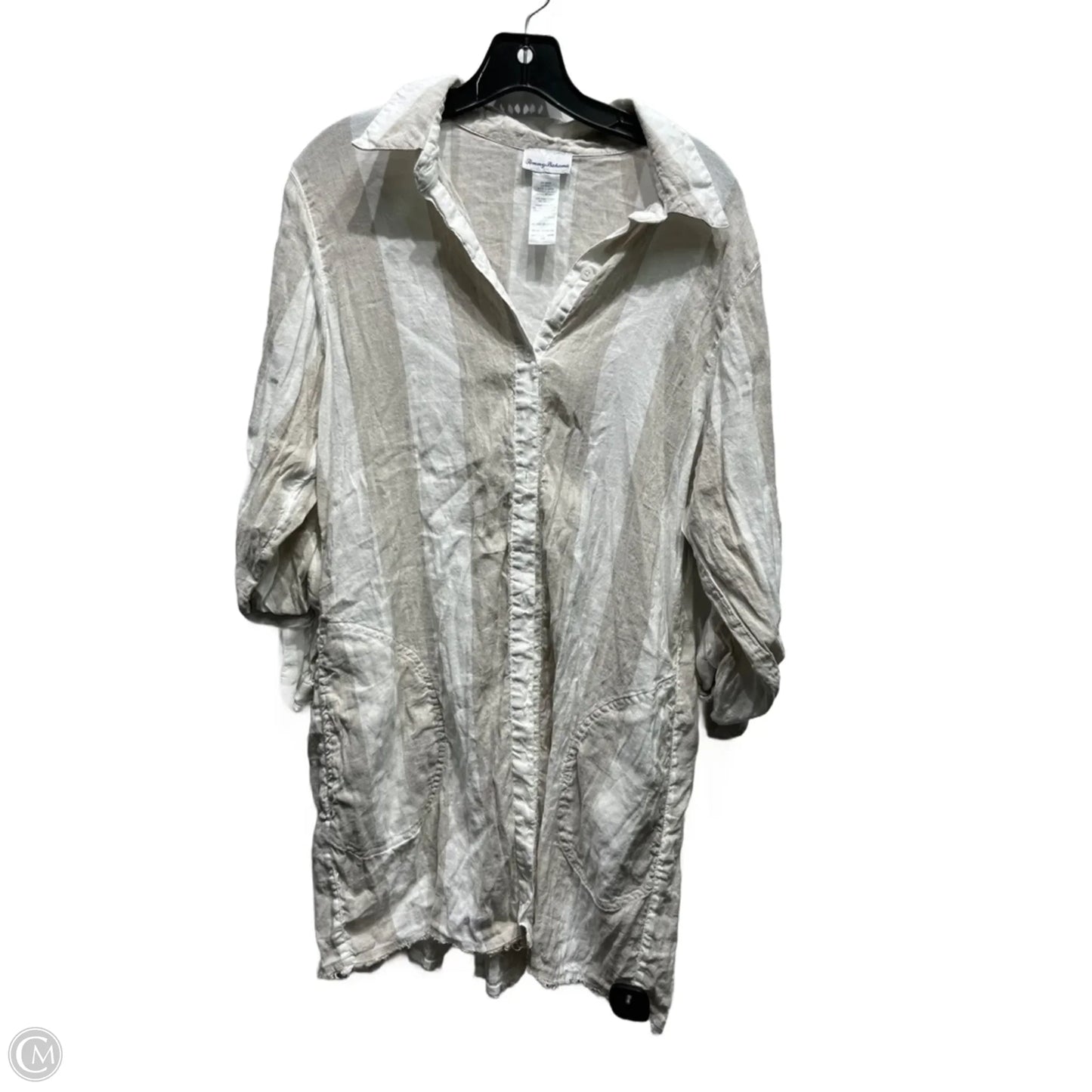 Dress Casual Short By Tommy Bahama In Tan & White, Size: L