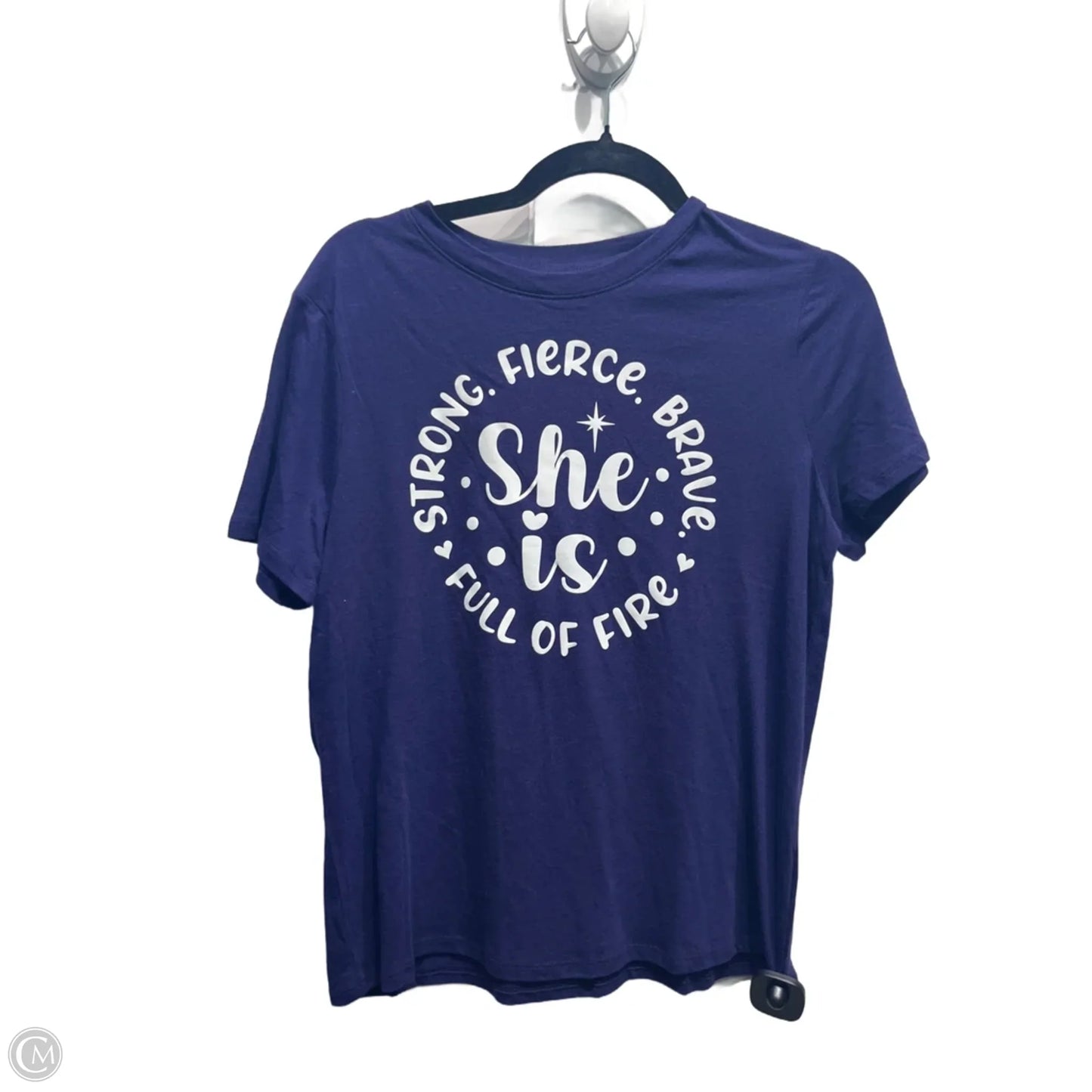 Top Short Sleeve Basic By A New Day In Purple, Size: S