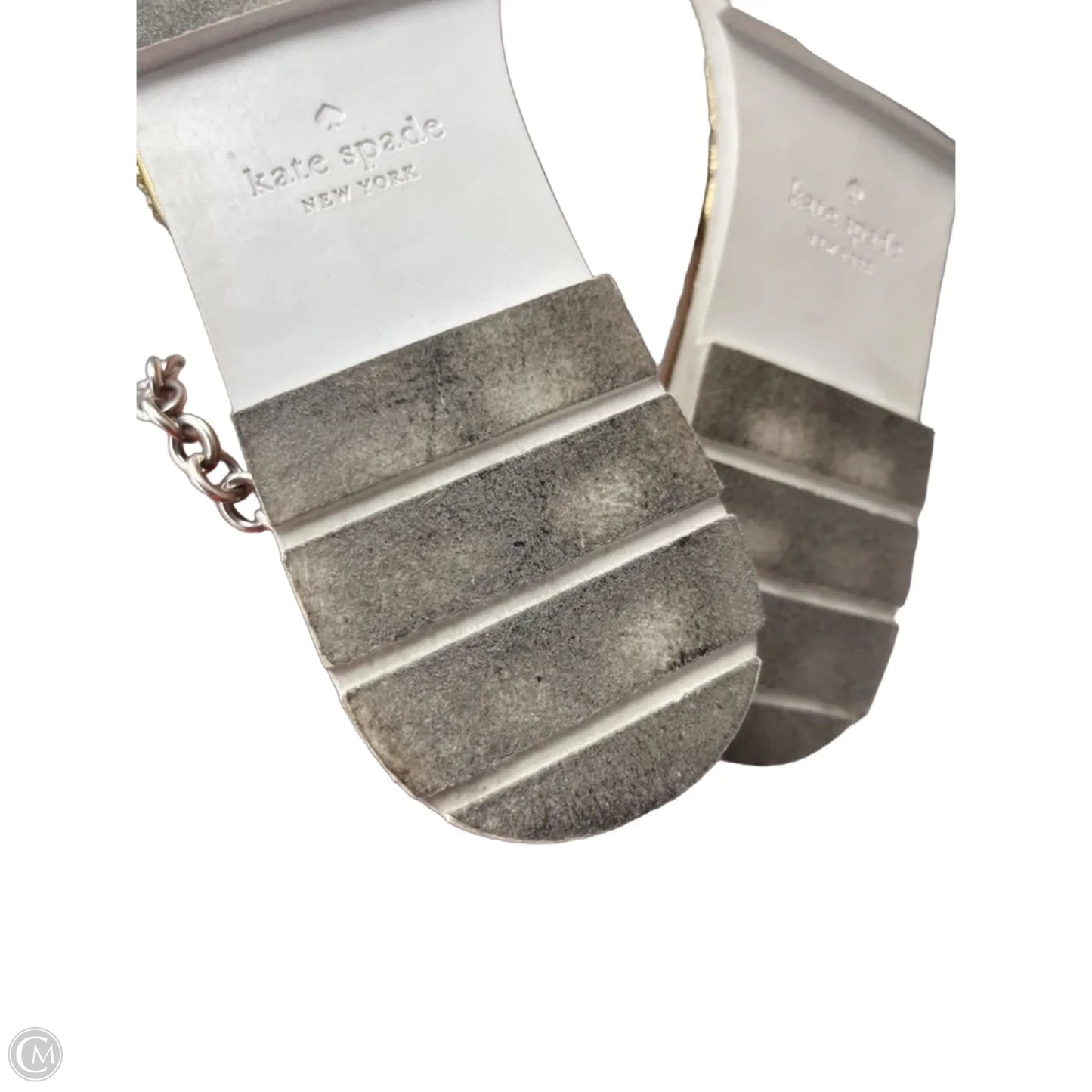 Sandals Designer By Kate Spade In Gold, Size: 8