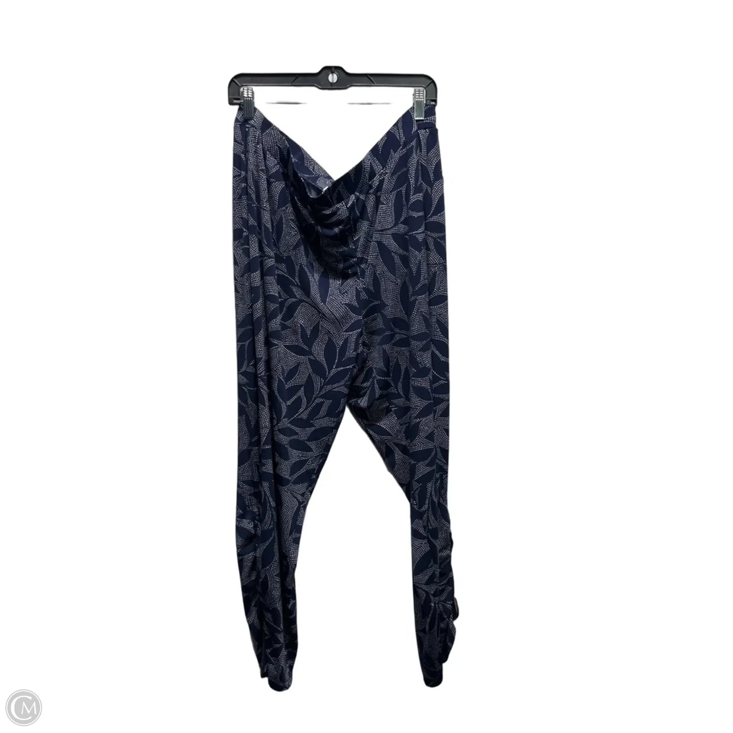 Pants Dress By Susan Graver In Blue & White, Size: 1x