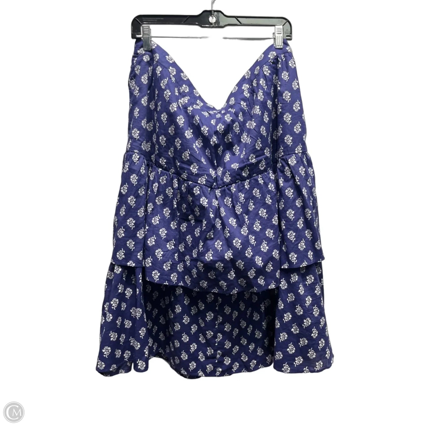 Skirt Midi By J. Crew In Blue & White, Size: Xl