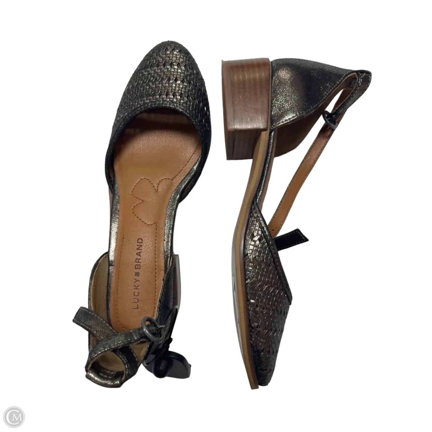 Shoes Heels Block By Lucky Brand In Grey, Size: 7