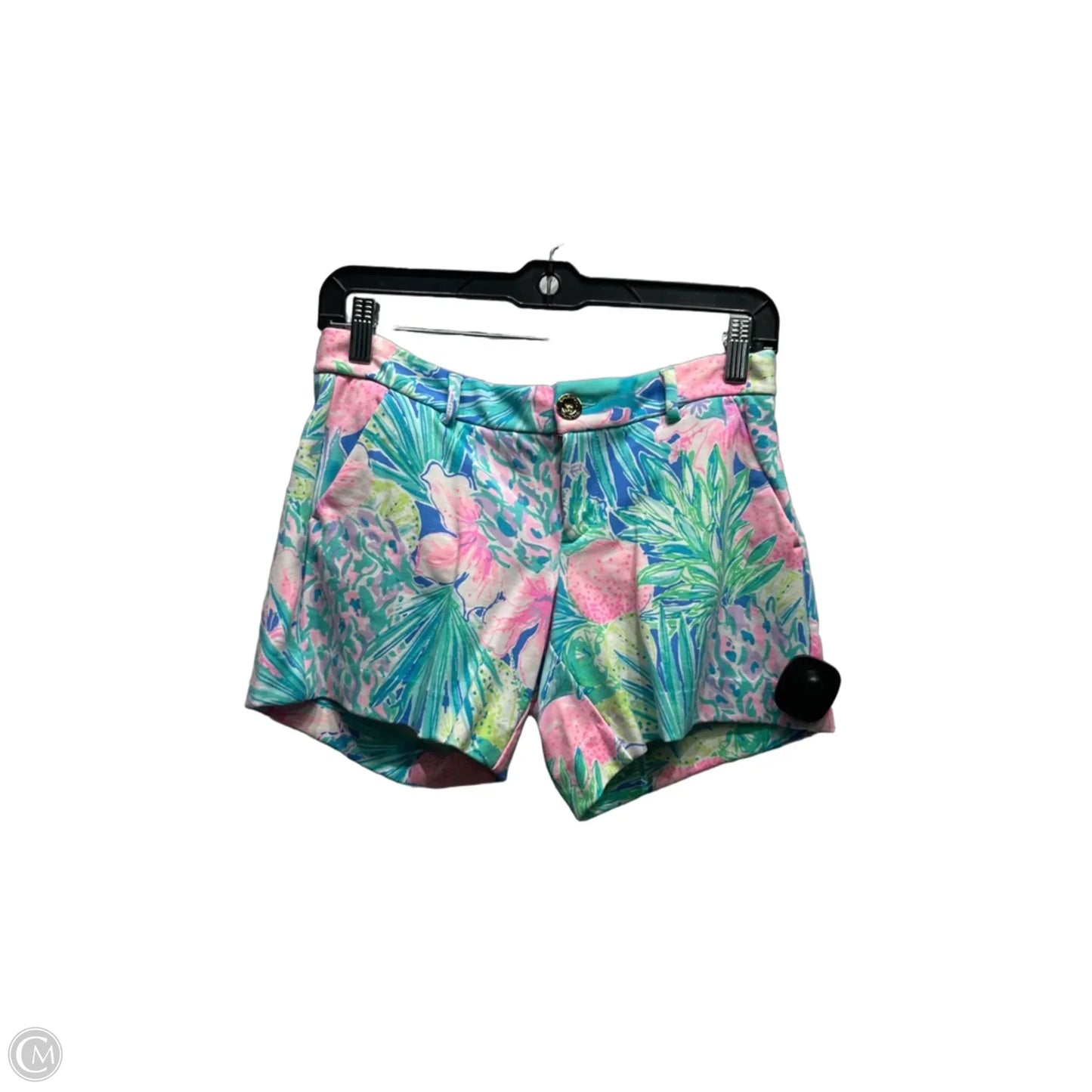 Shorts Designer By Lilly Pulitzer In Green & Pink, Size: 0