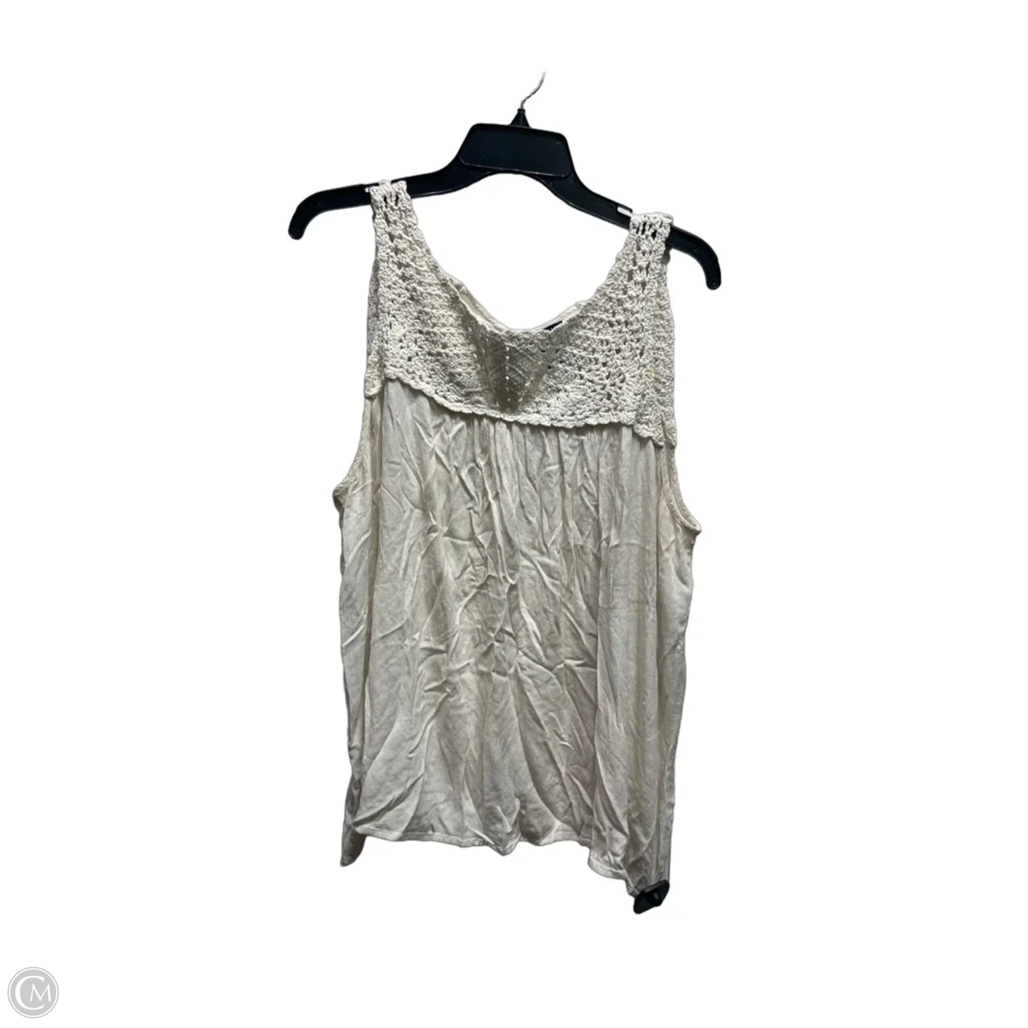 Top Sleeveless By Torrid In Cream, Size: 12