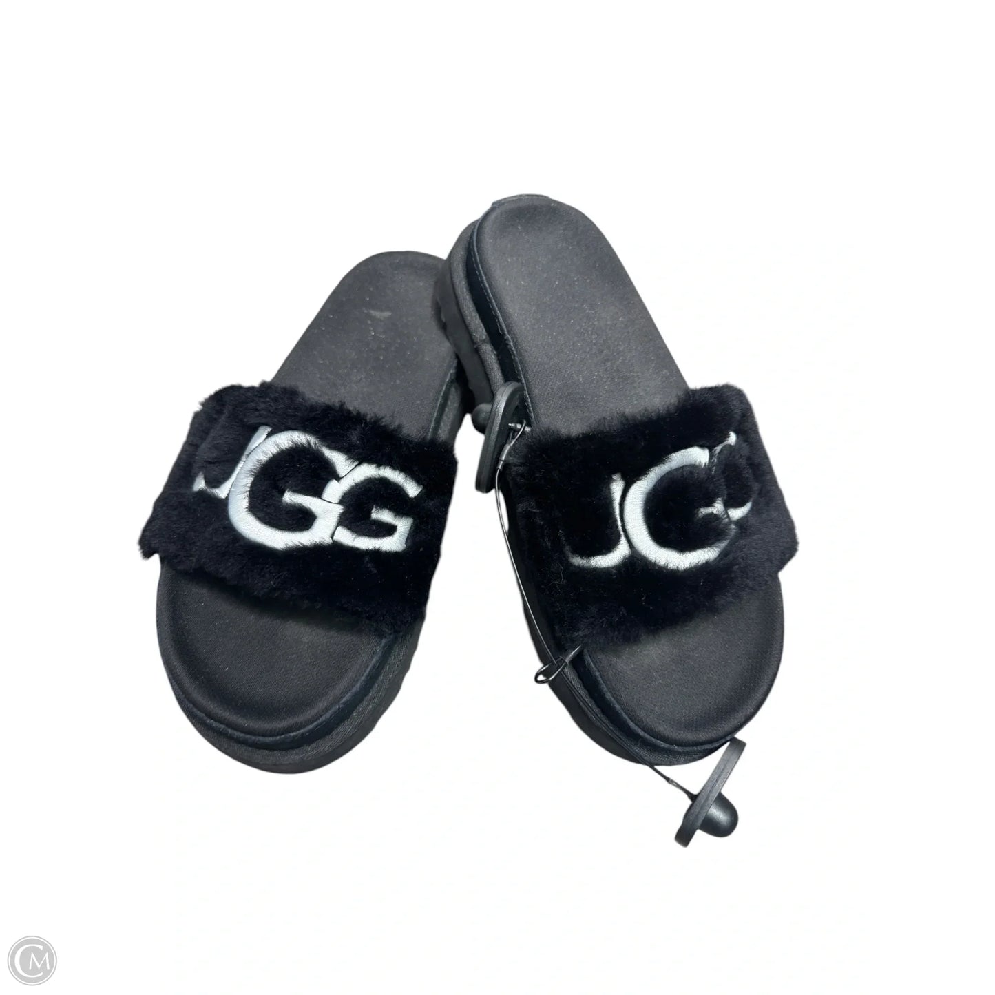 Sandals Designer By Ugg In Black & White, Size: 7
