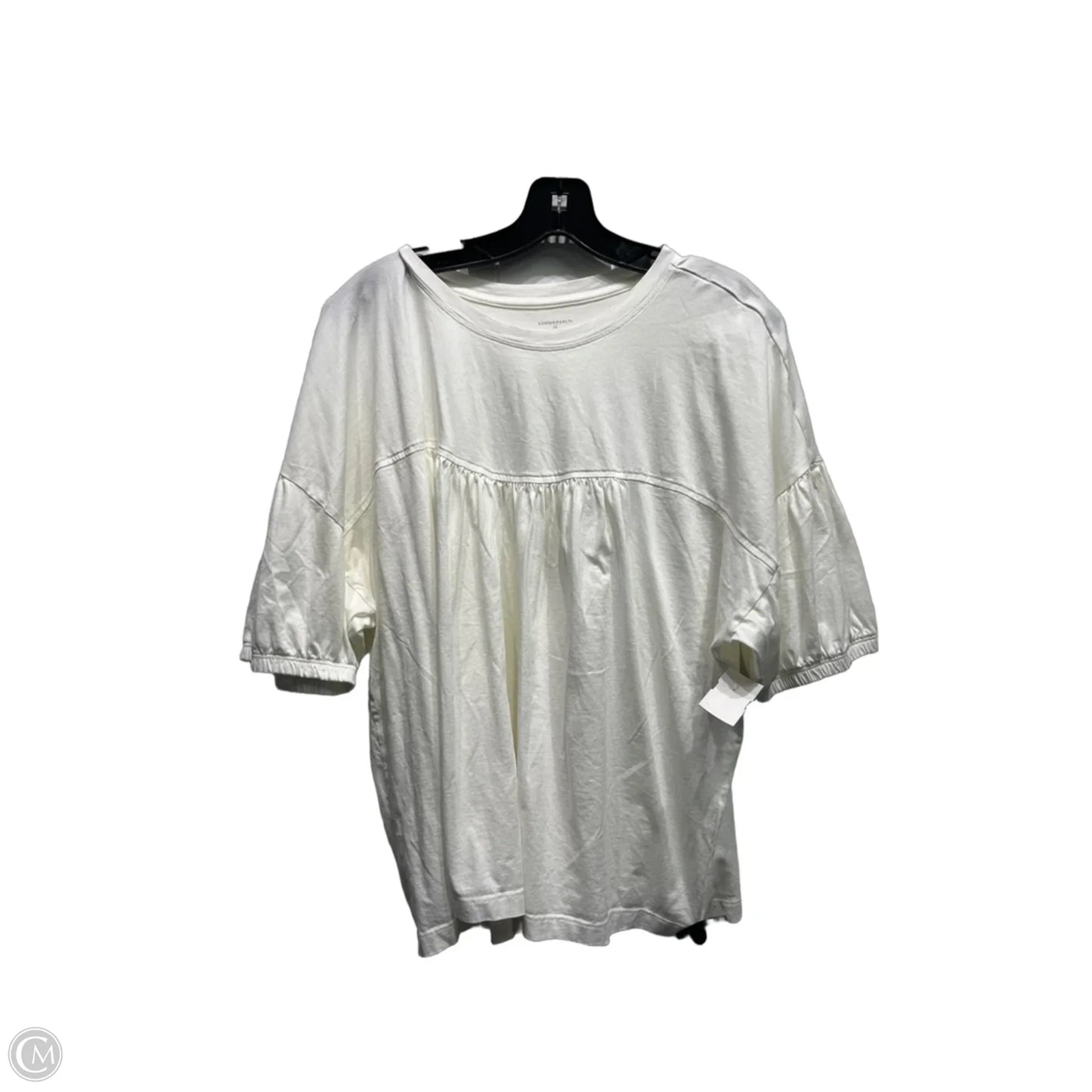 Top Short Sleeve By Summersalt In White, Size: 2x