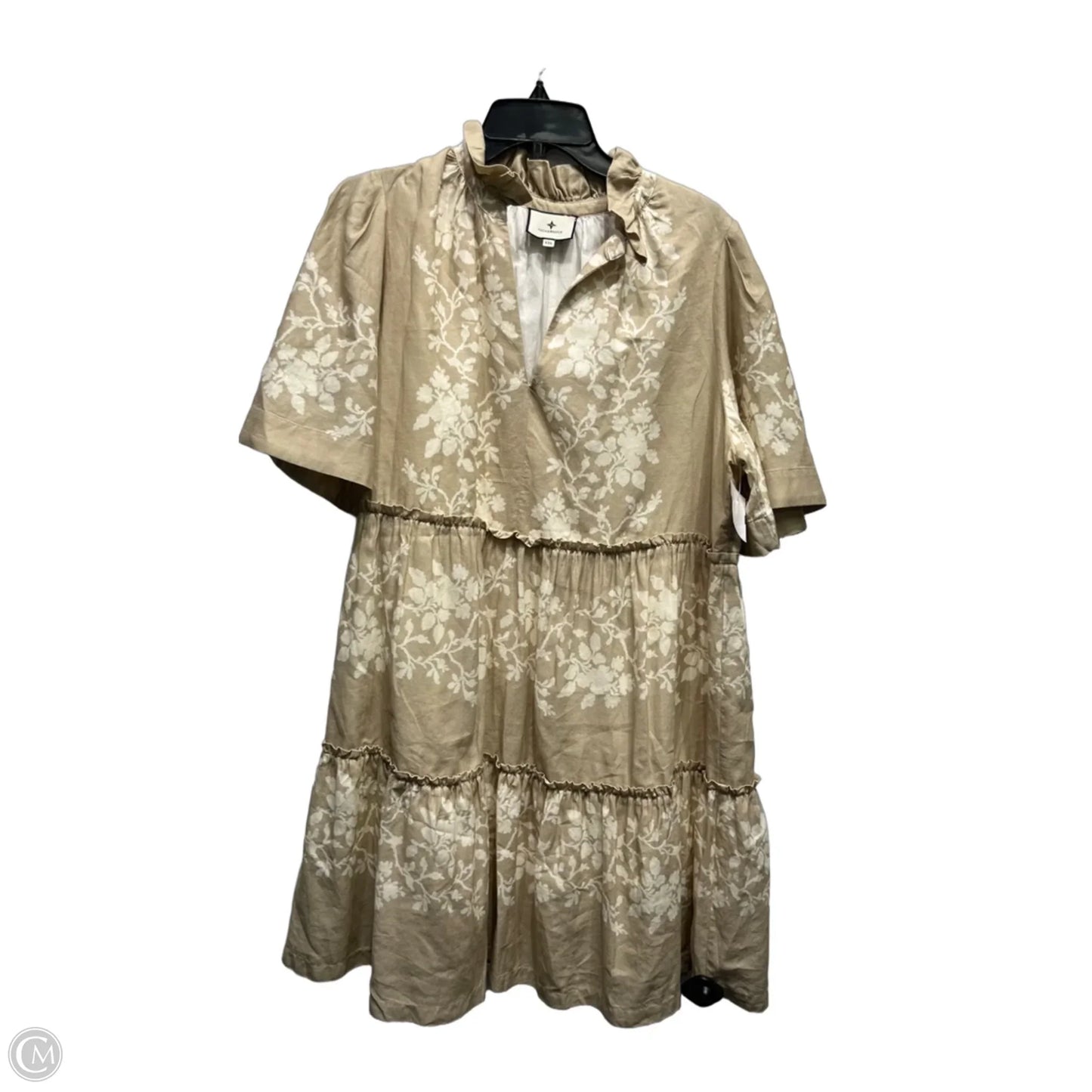 Dress Casual Short By Tuckernuck In Tan & White, Size: Xxl