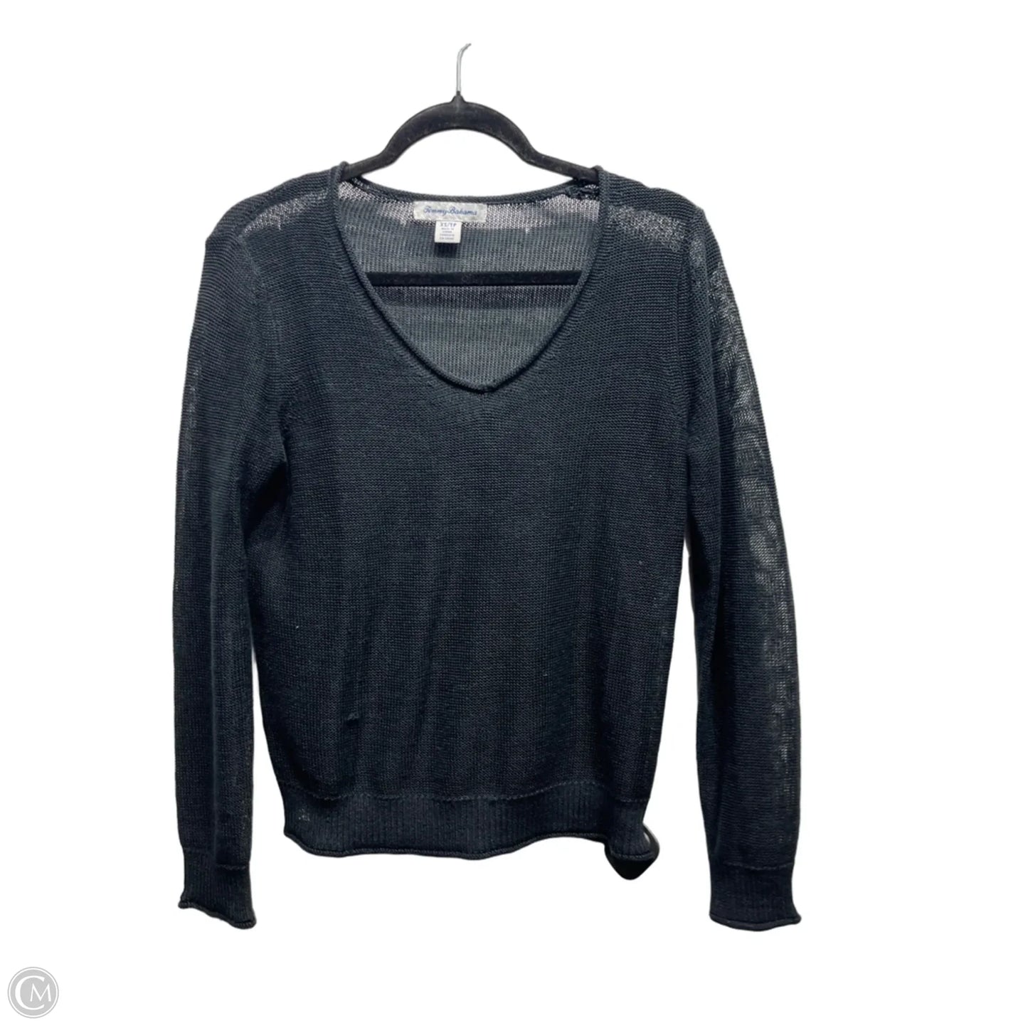Top Long Sleeve By Tommy Bahama In Black, Size: Xs