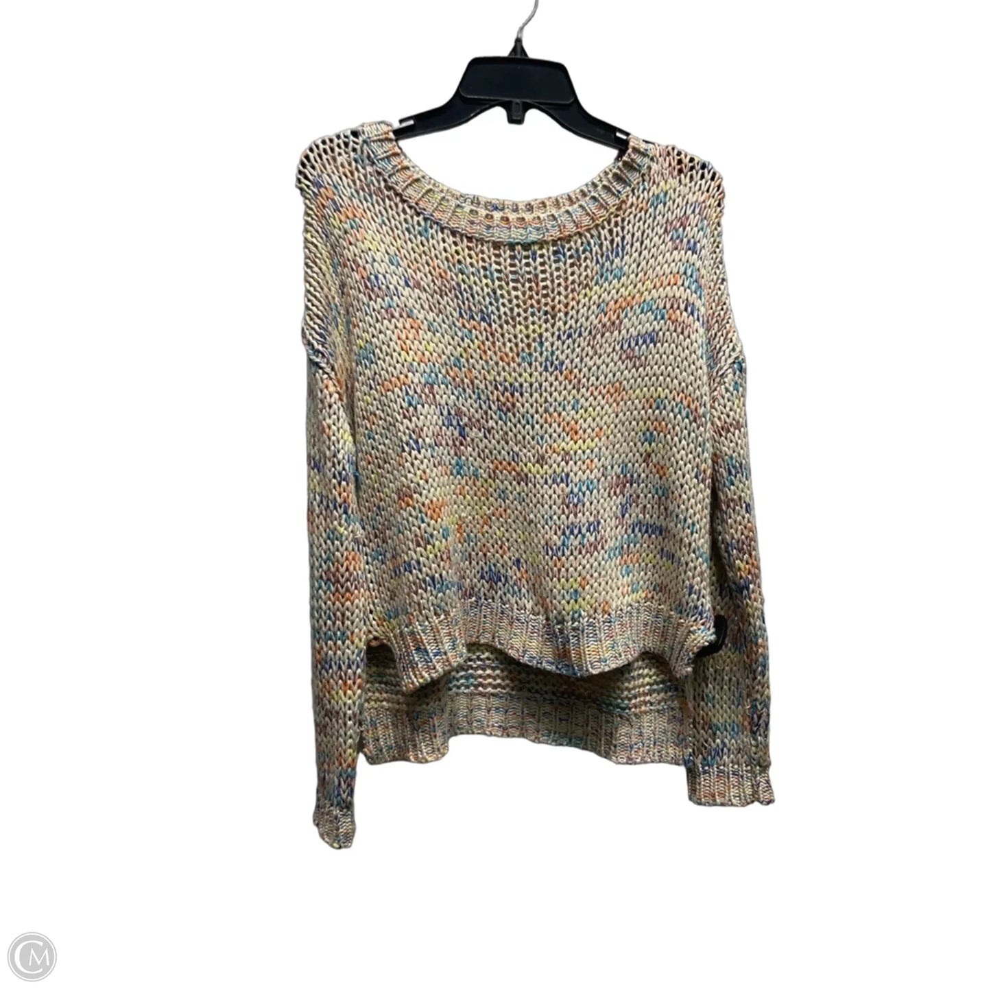 Sweater By Vintage Havana In Blue & Cream, Size: S