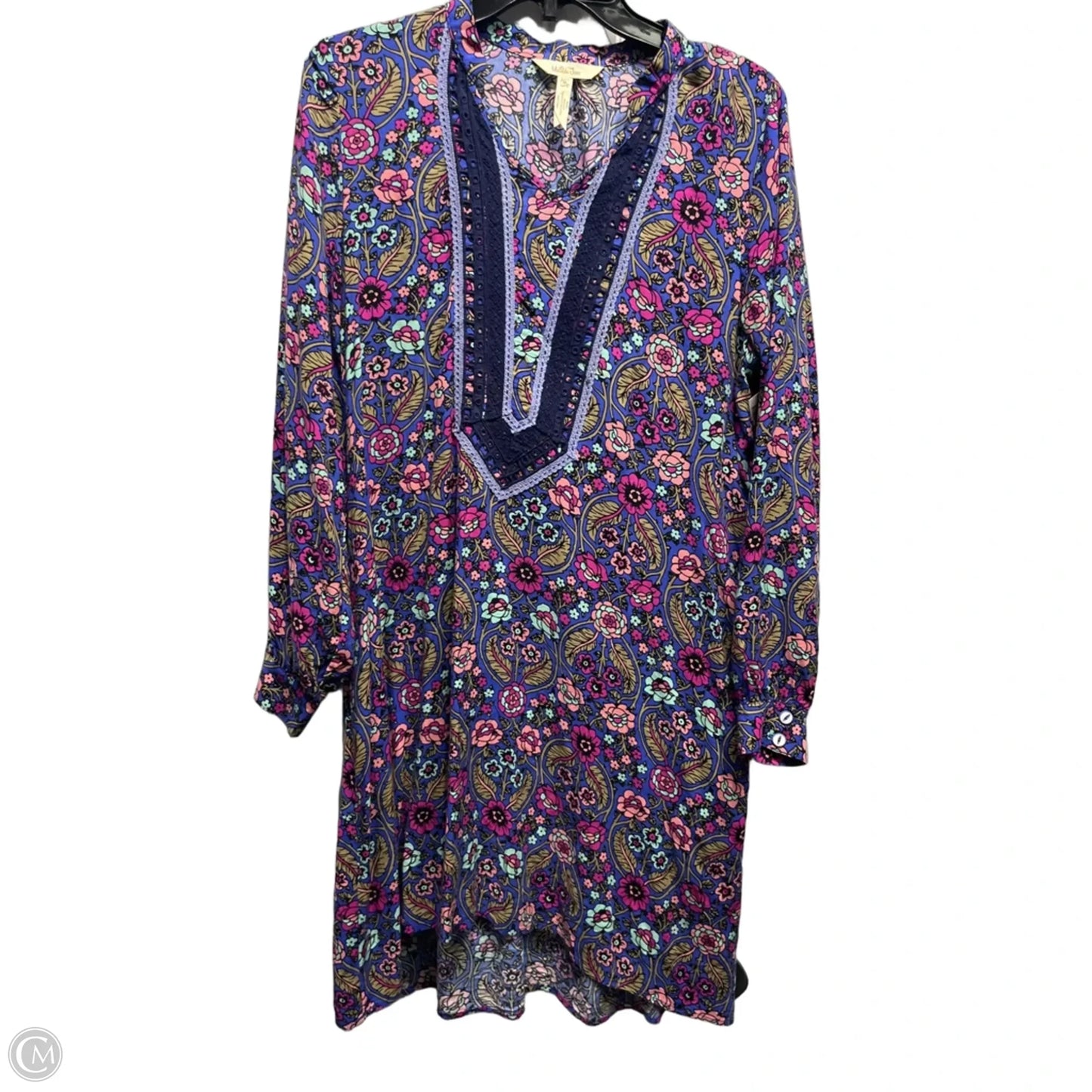 Dress Casual Short By Matilda Jane In Blue & Purple, Size: M