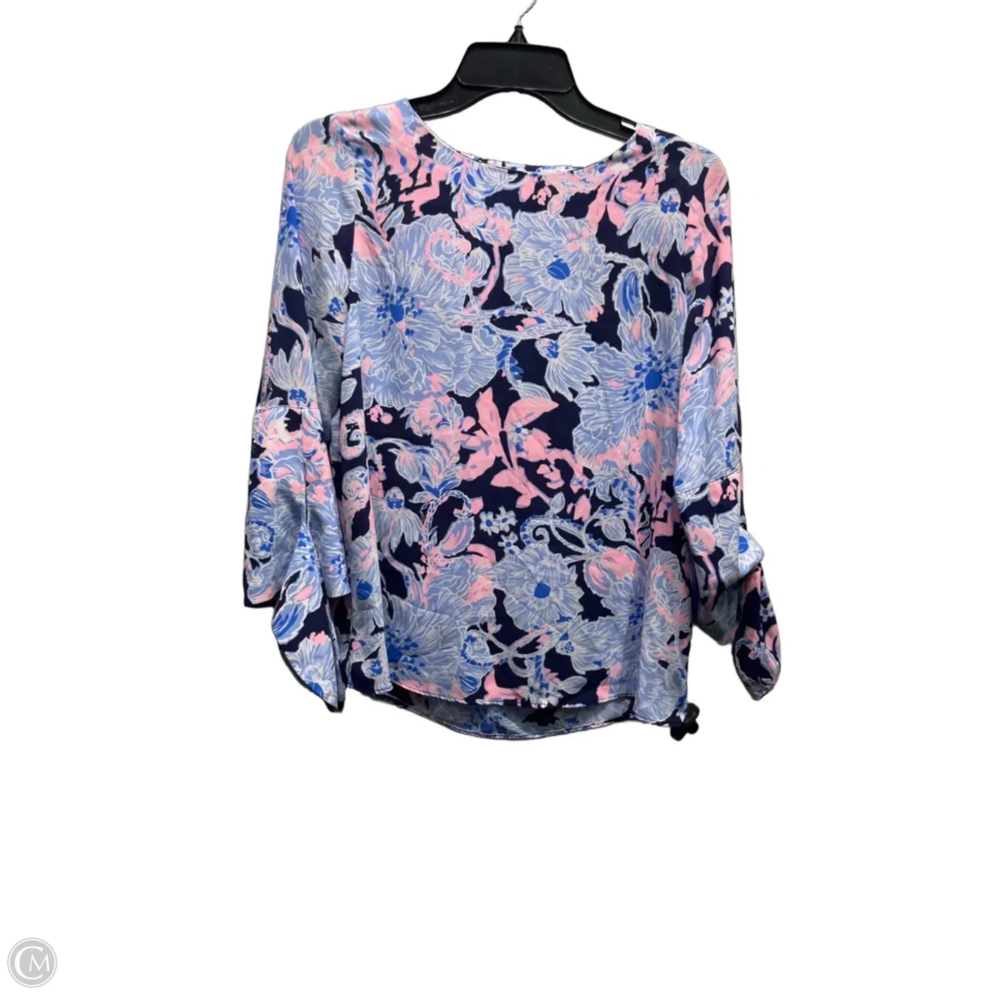 Top Long Sleeve Designer By Lilly Pulitzer In Blue & Pink, Size: Xxs