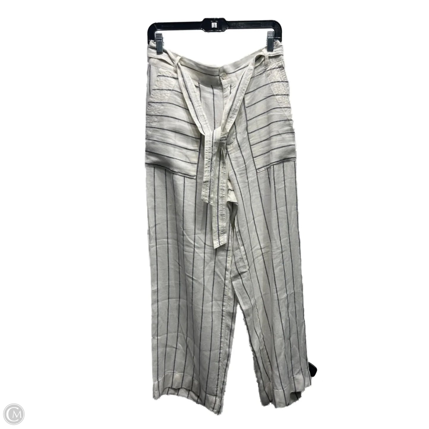 Pants Designer By Halston In Blue & Cream, Size: 8