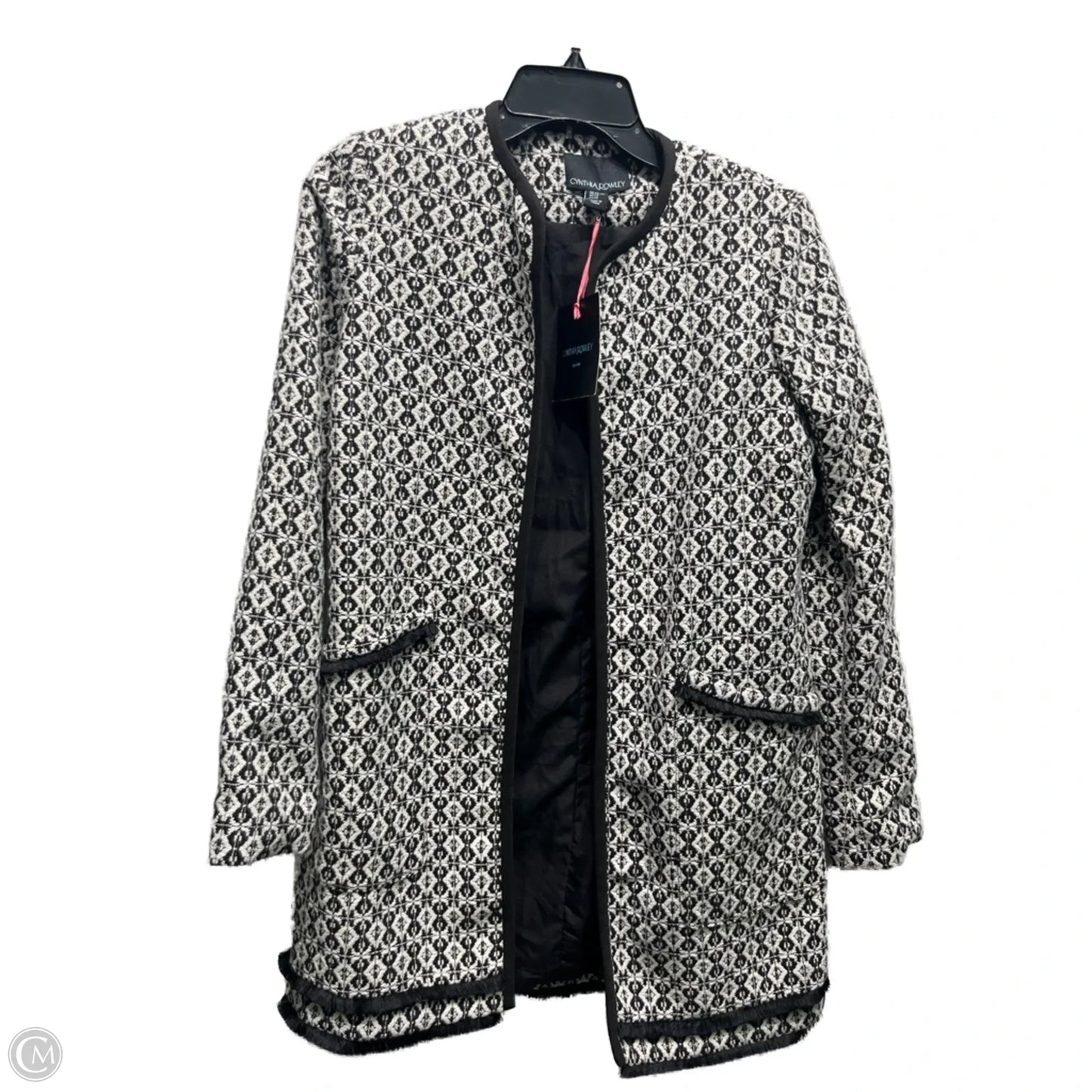 Coat Other By Cynthia Rowley In Black & White, Size: Xs