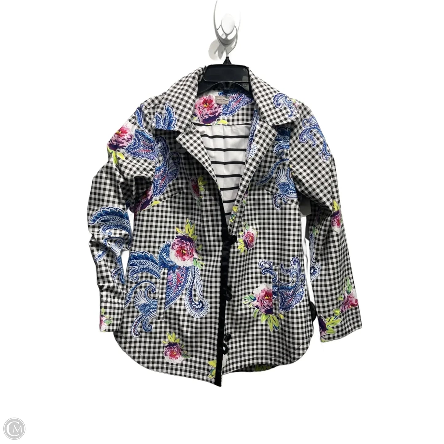 Jacket Other By Chicos In Black & White, Size: S