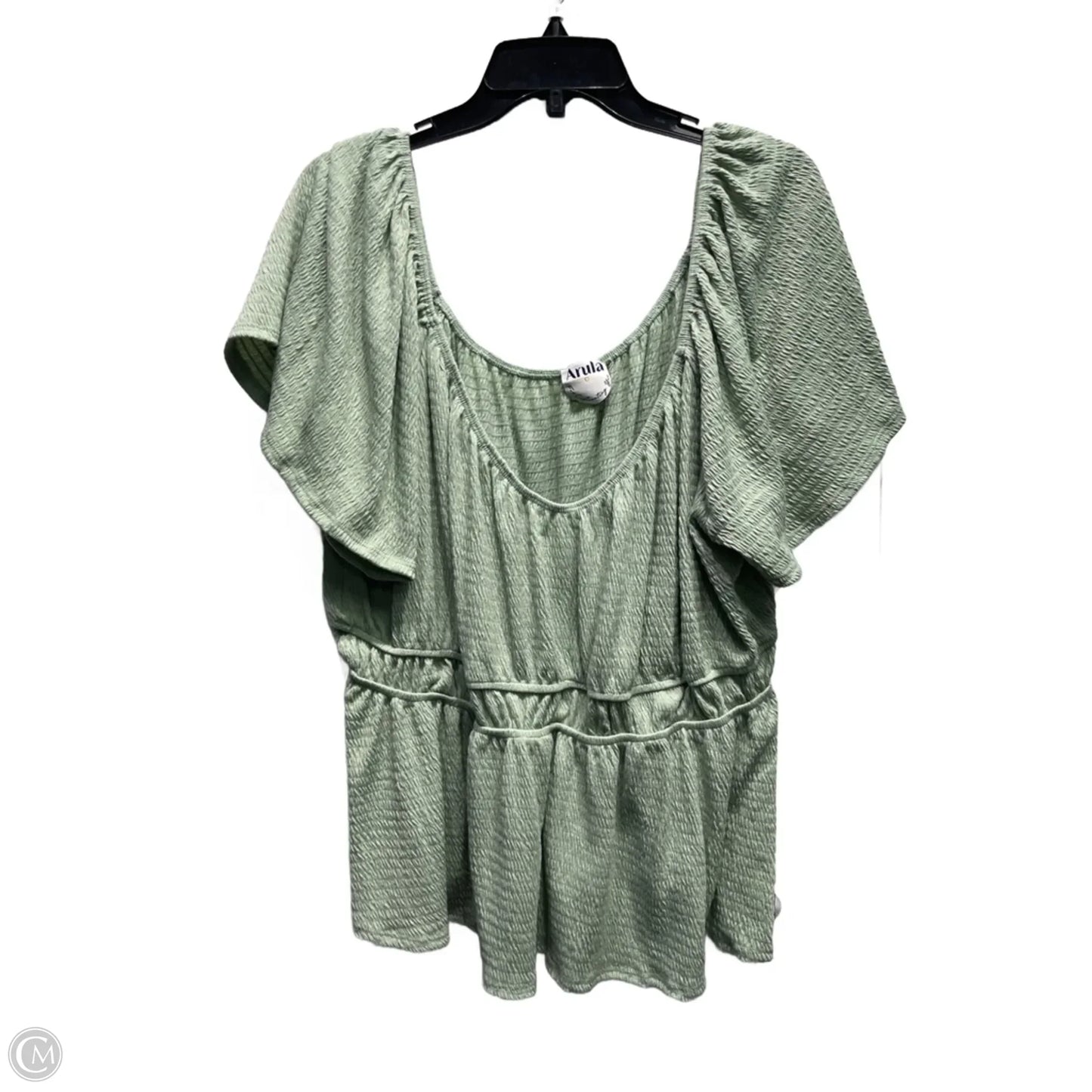 Top Short Sleeve By Arula In Green, Size: 3x
