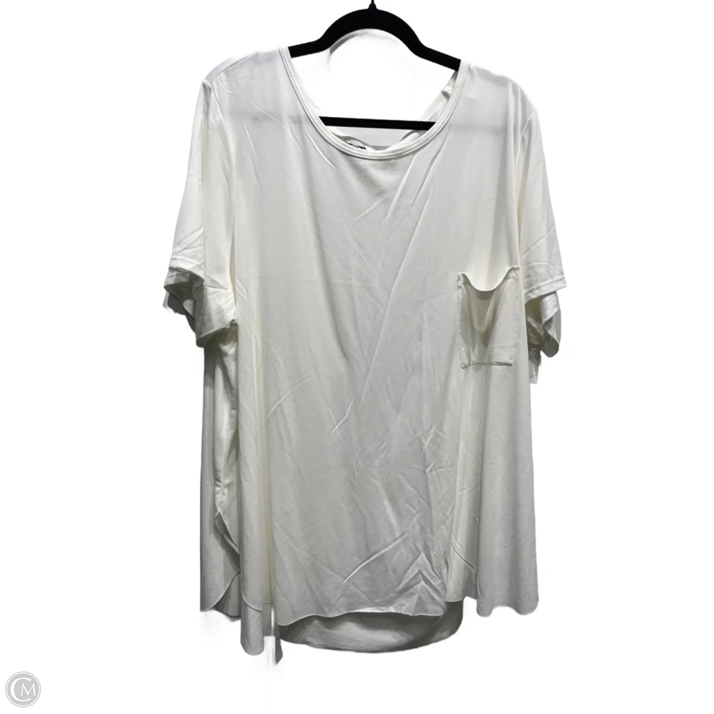 Top Short Sleeve By Arula In White, Size: 3x
