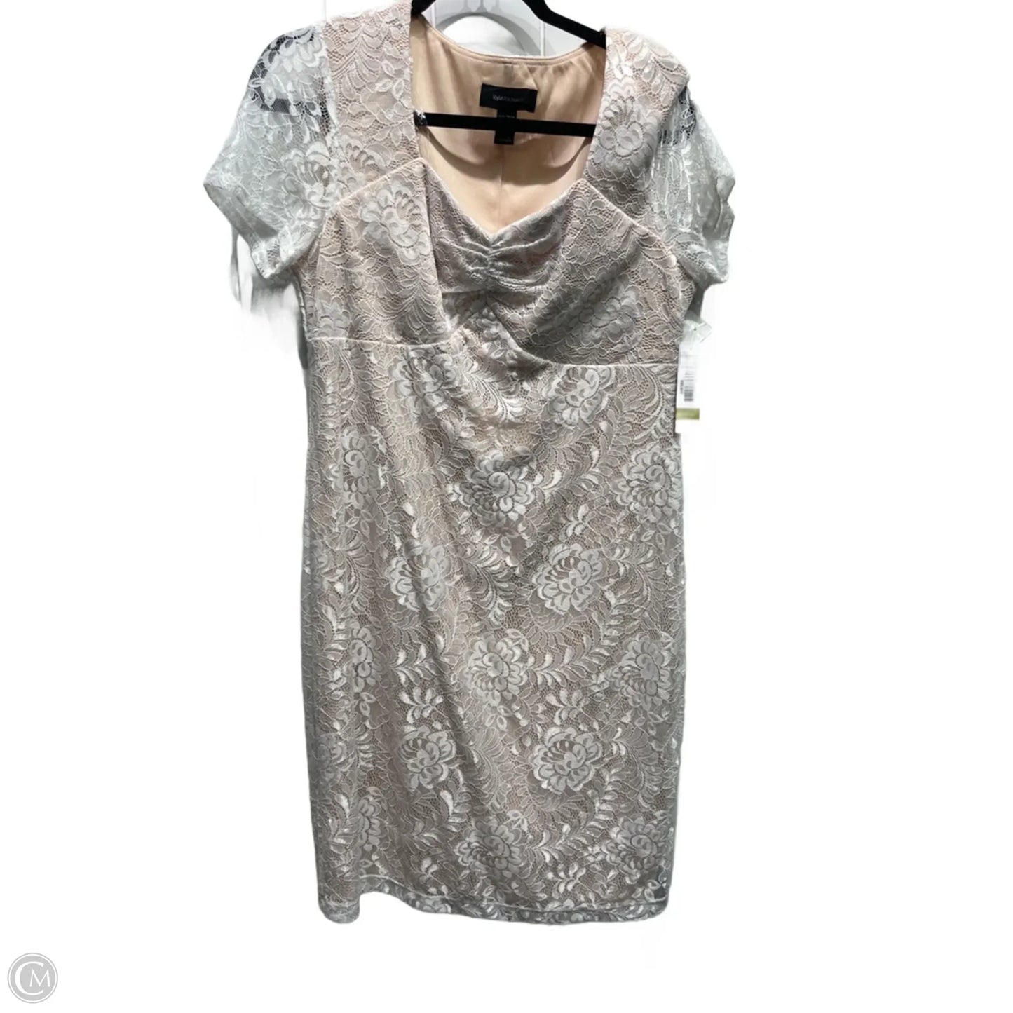 Dress Party Short By R And M Richards In White, Size: 14