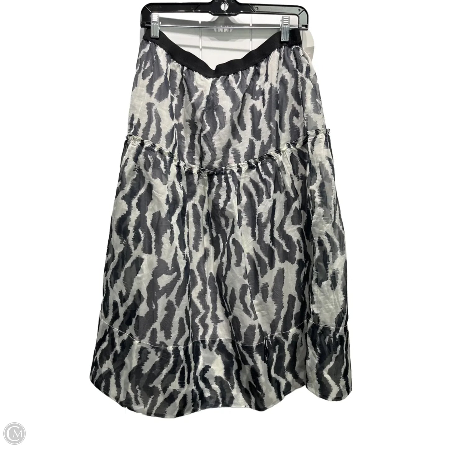Skirt Midi By Maeve In Black & White, Size: Mp