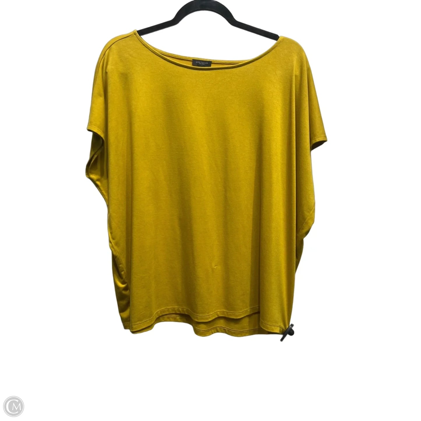 Top Short Sleeve Basic By Ann Taylor In Yellow, Size: Xl