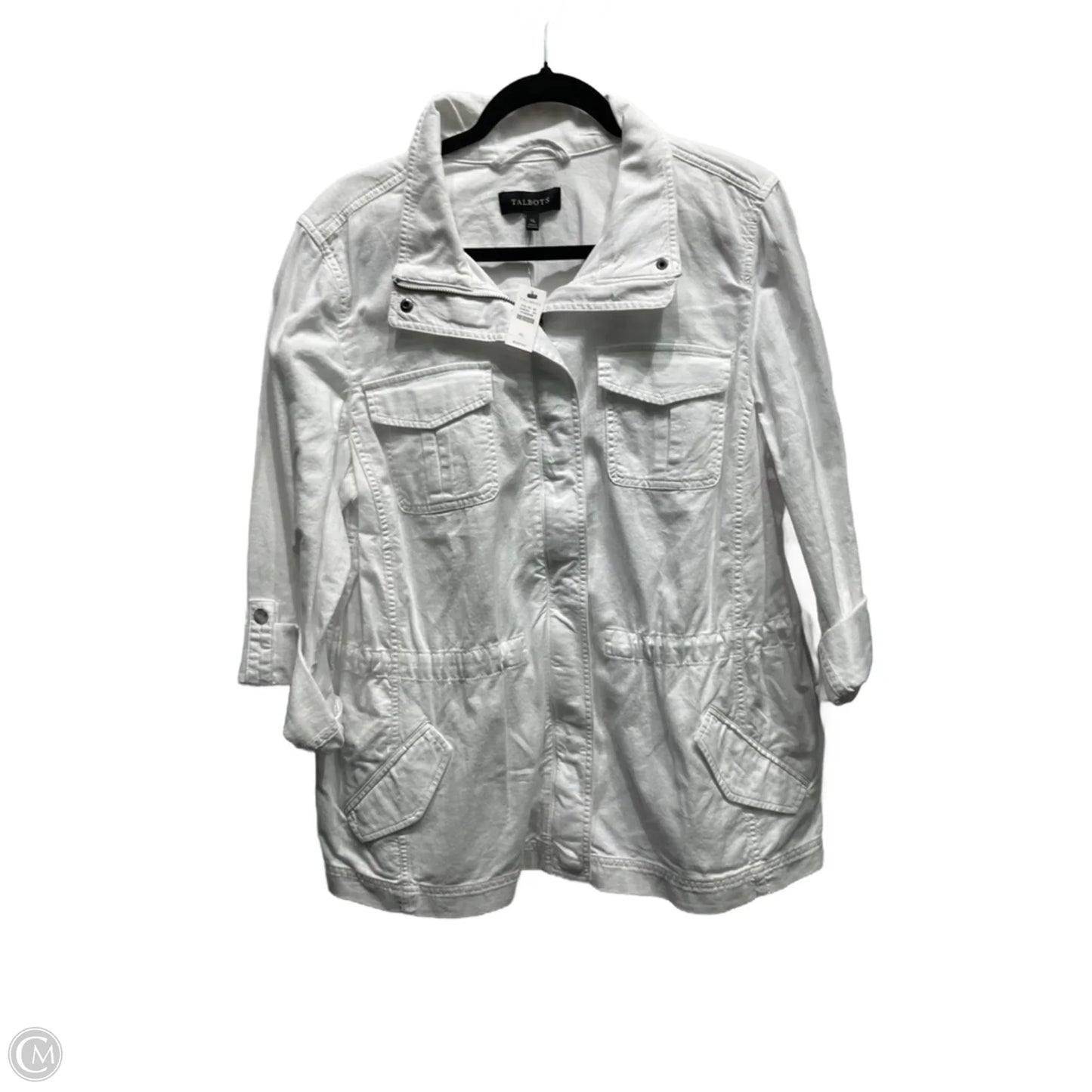 Jacket Utility By Talbots In White, Size: Xl