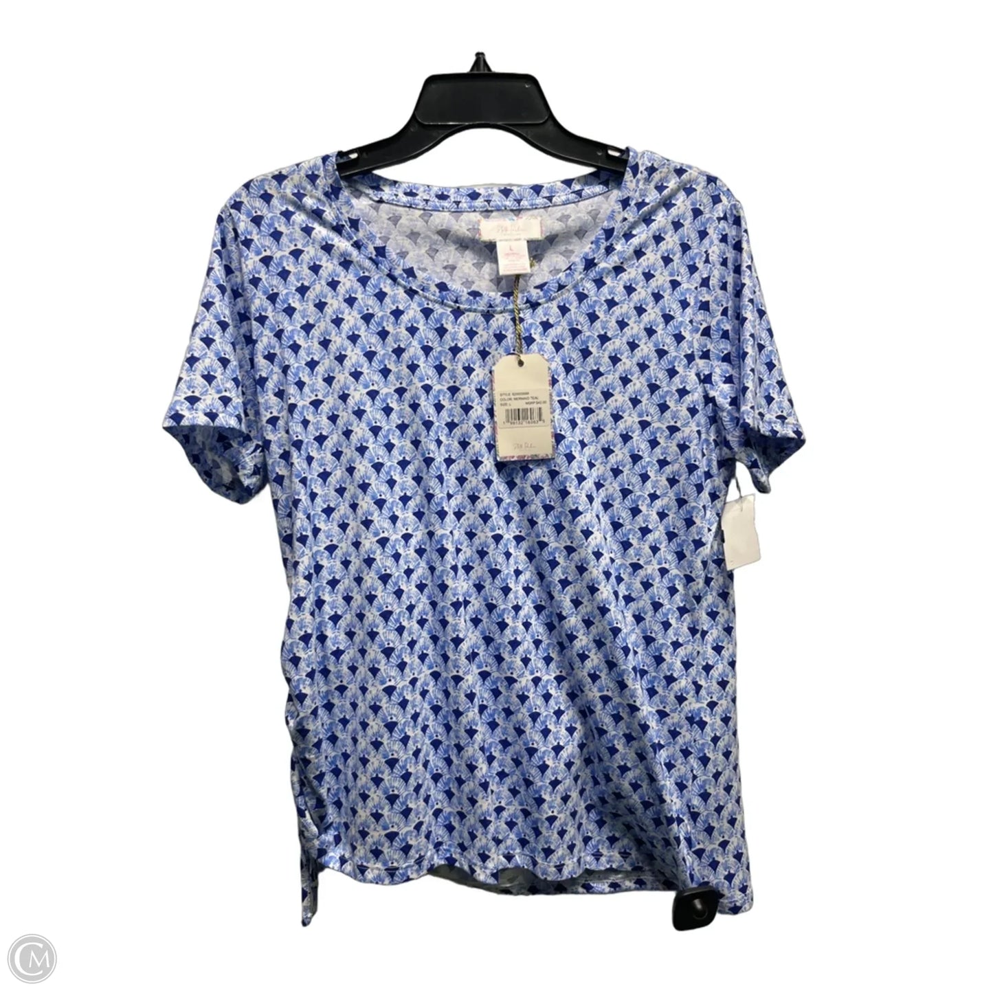 Top Short Sleeve By Stella Parker In Blue, Size: L
