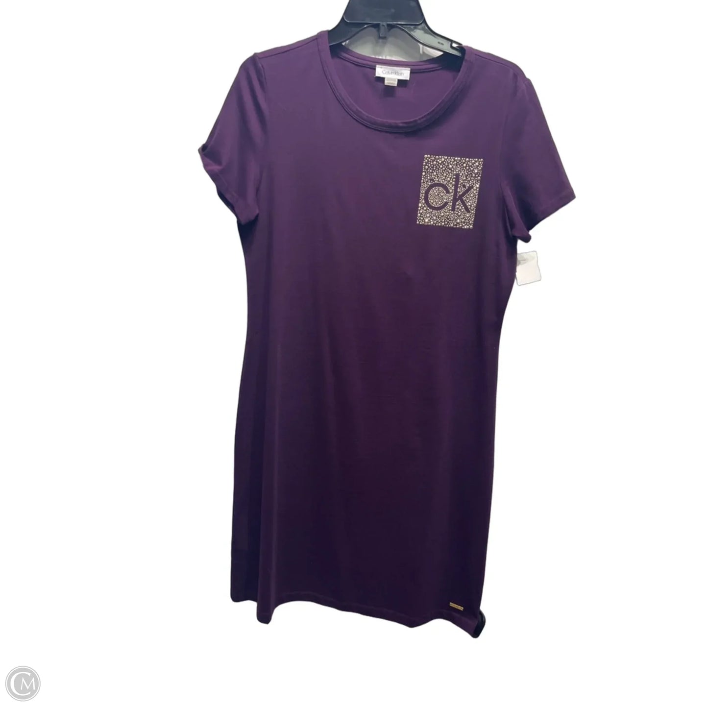 Dress Casual Short By Calvin Klein In Purple, Size: M