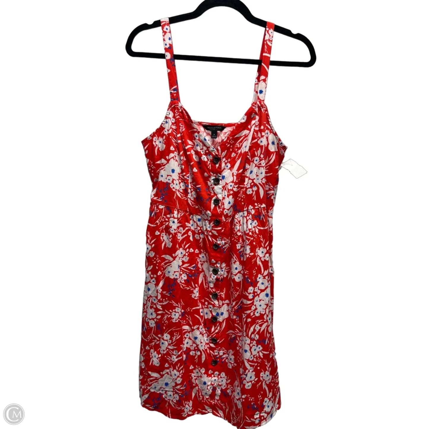 Dress Casual Short By Banana Republic In Red & White, Size: M
