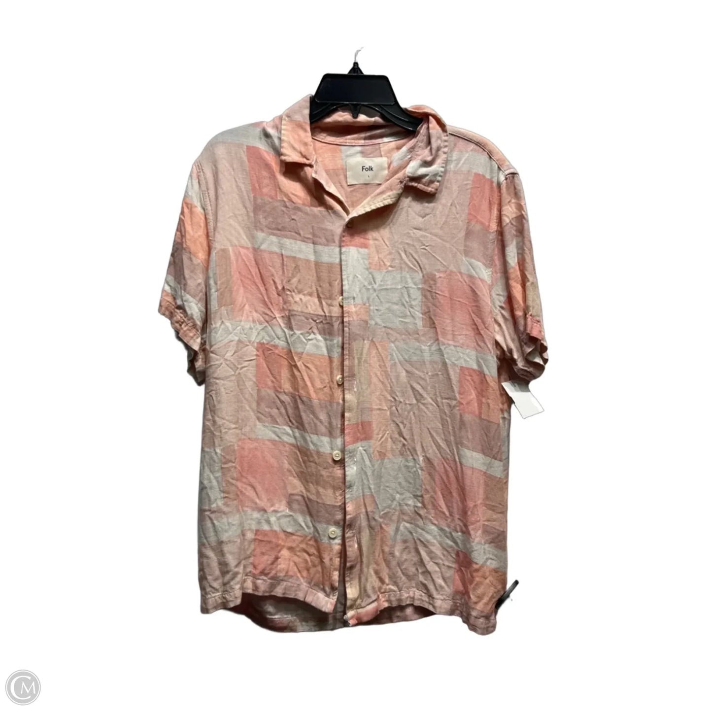 Top Short Sleeve By folk In Orange, Size: L