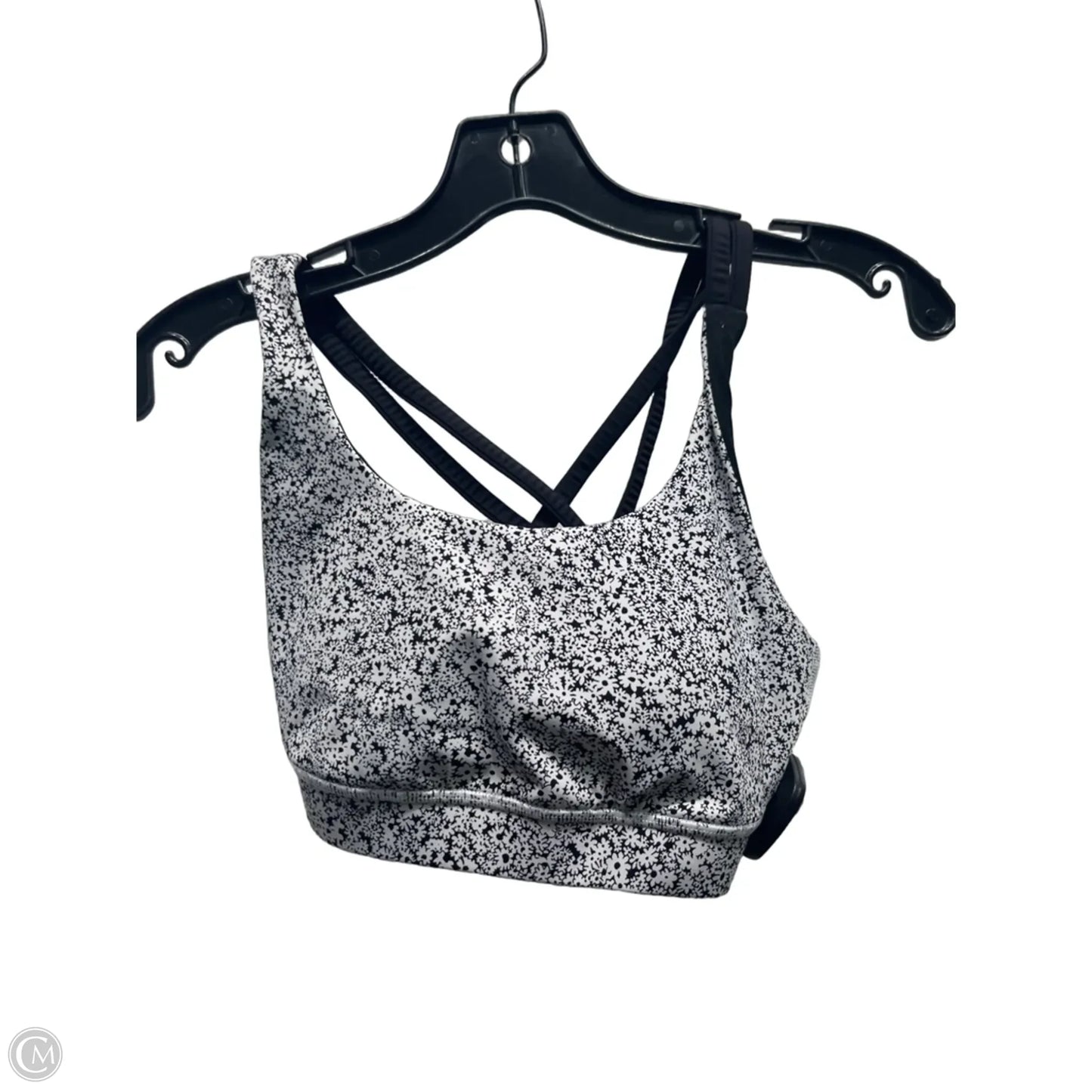 Athletic Bra By Lululemon In Black & White, Size: 6