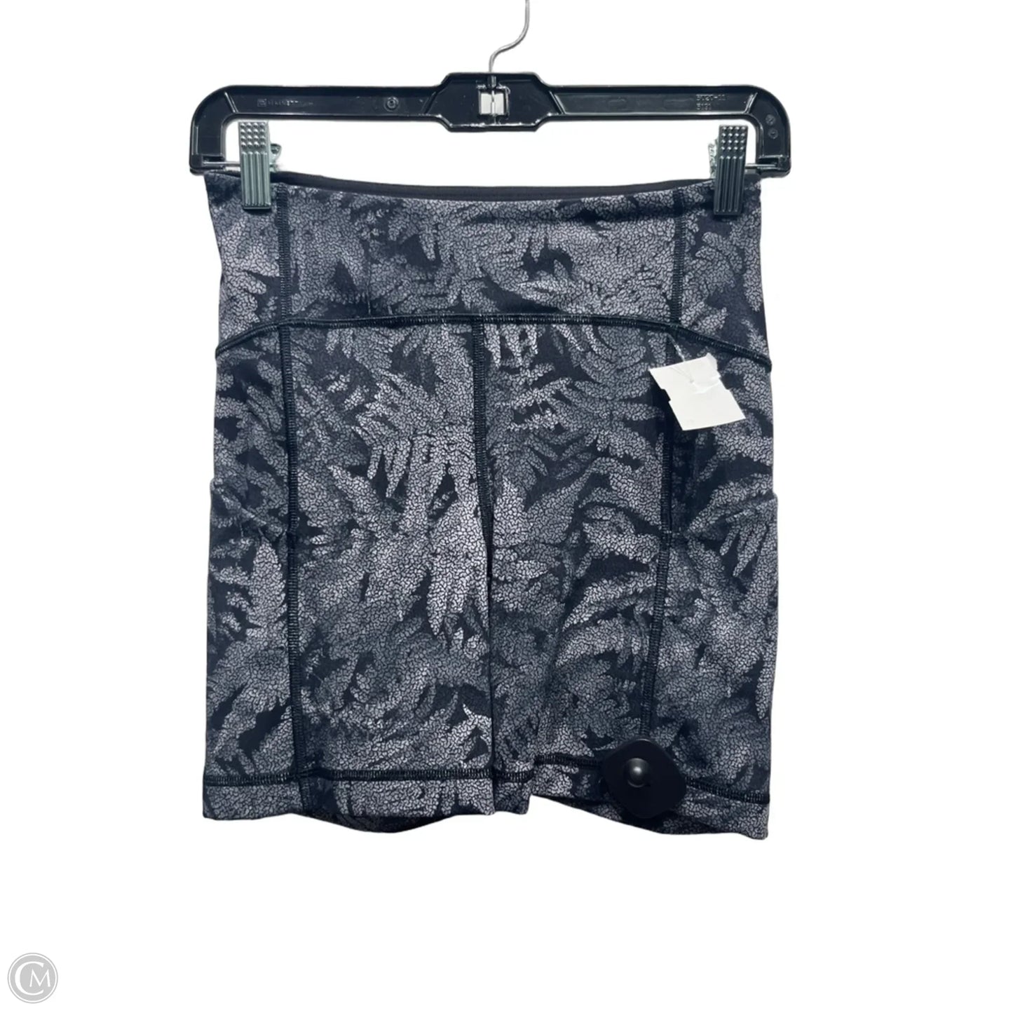 Athletic Shorts By Lululemon In Black & Grey, Size: 4