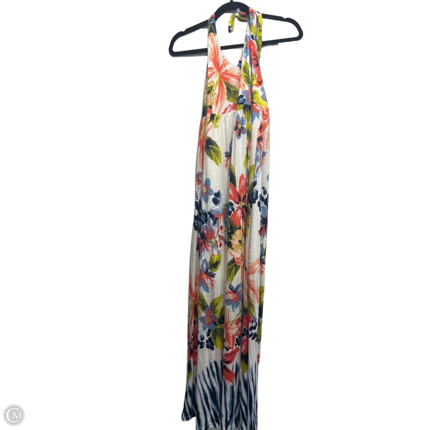 Dress Casual Maxi By Tommy Bahama In Blue & Orange, Size: S