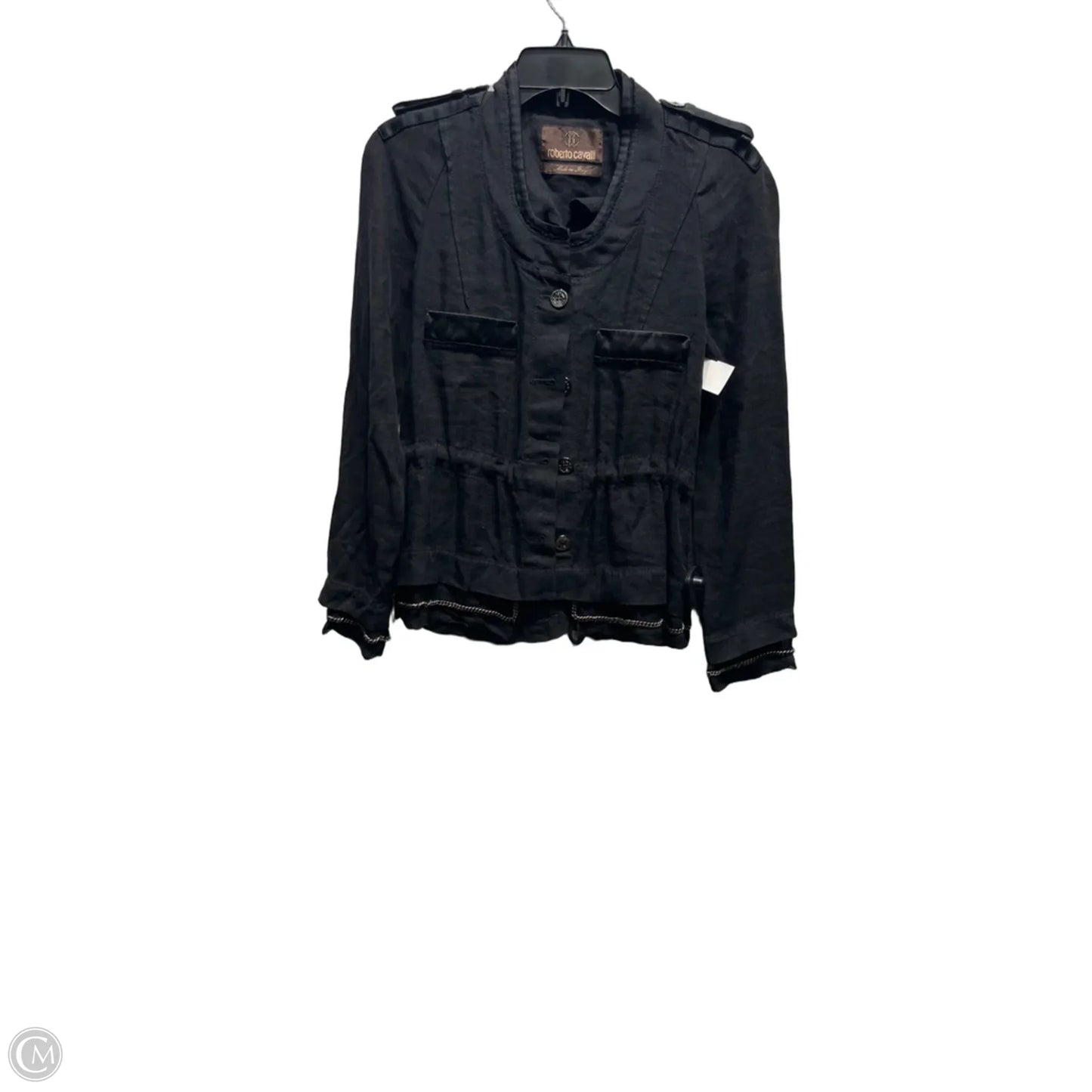 Jacket Designer By Roberto Cavalli In Black, Size: S