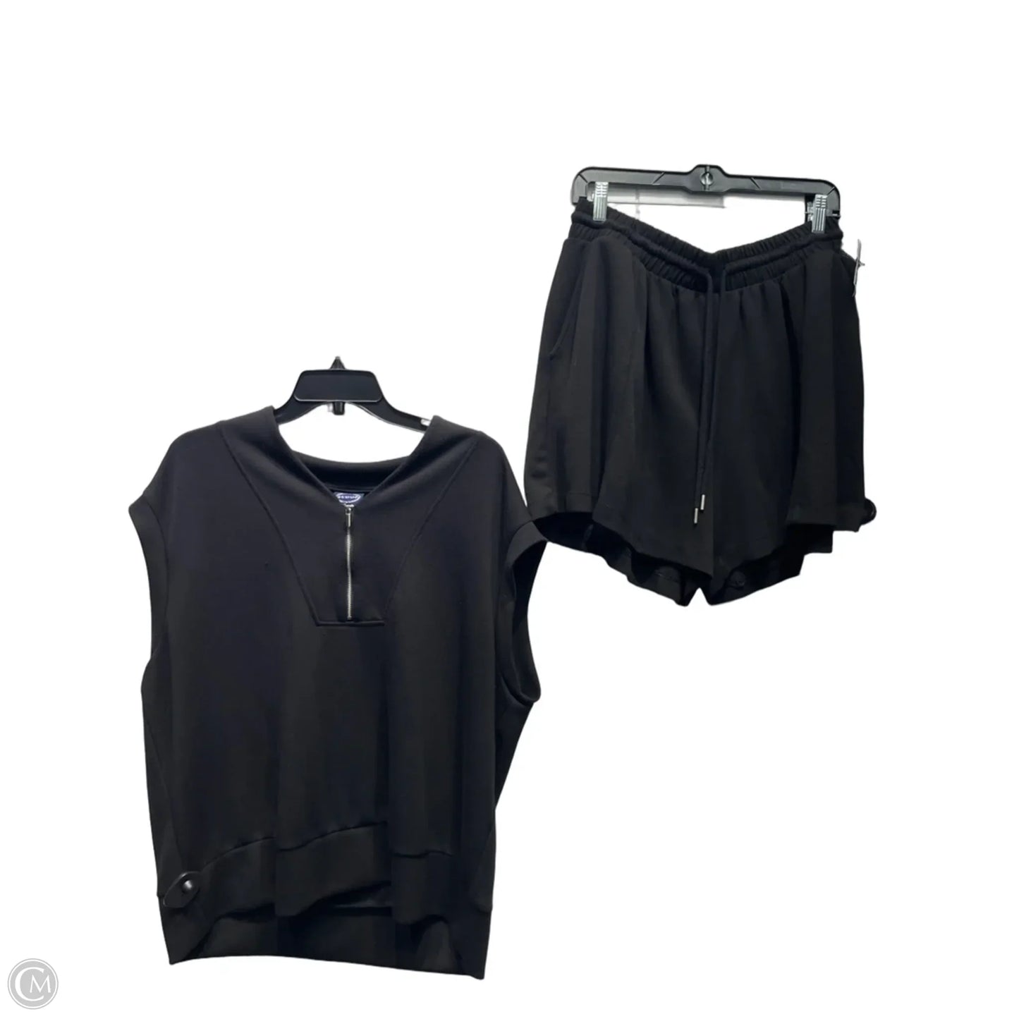 Shorts Set By Scoop In Black, Size: 1x