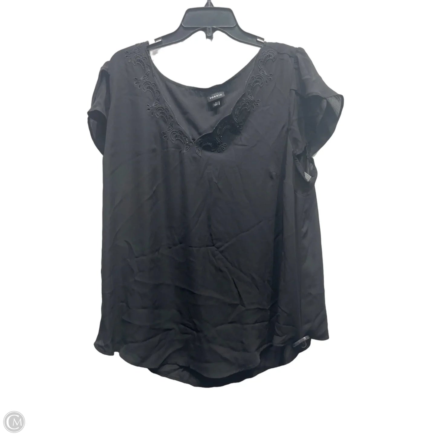 Top Short Sleeve By Torrid In Black, Size: 1x