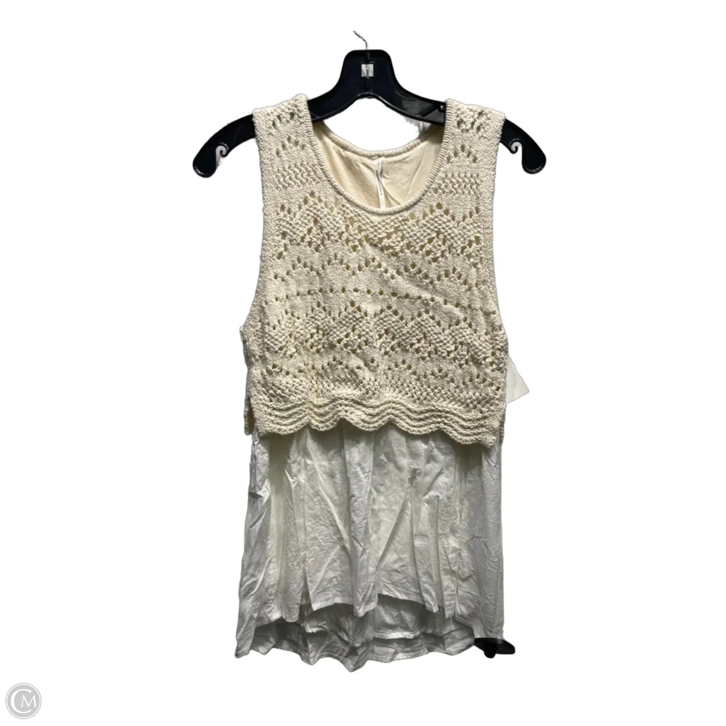 Top Sleeveless By Anthropologie In Cream, Size: M